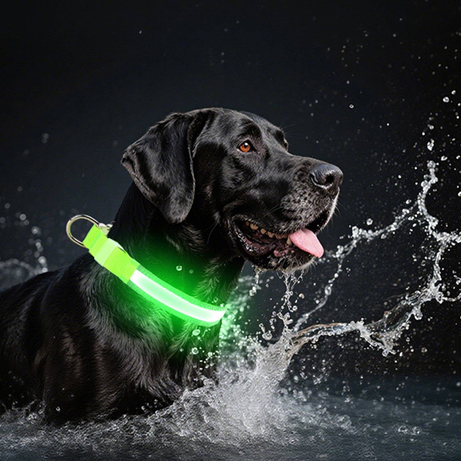 Rechargeable LED Light Up Dog Collar 2