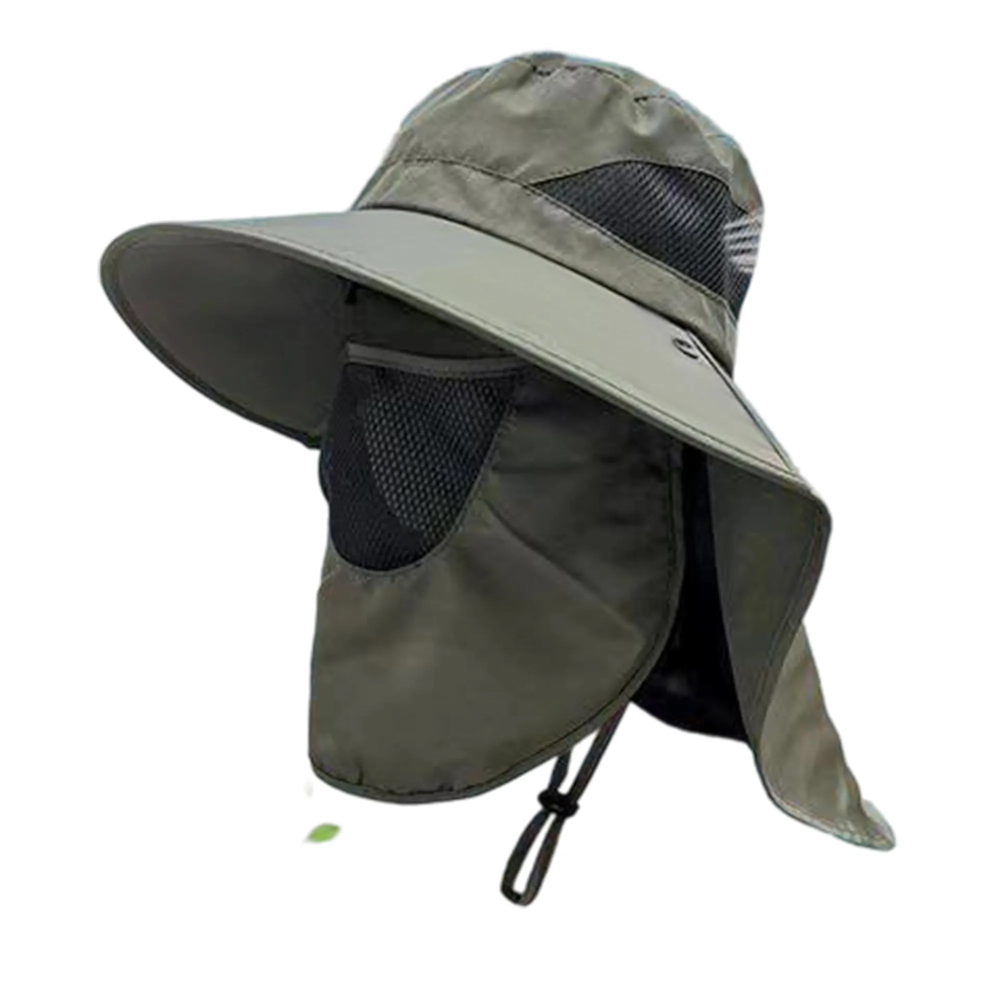 MOQ 50 Men's Solid Color Sun-Protective Shawl Hat 9