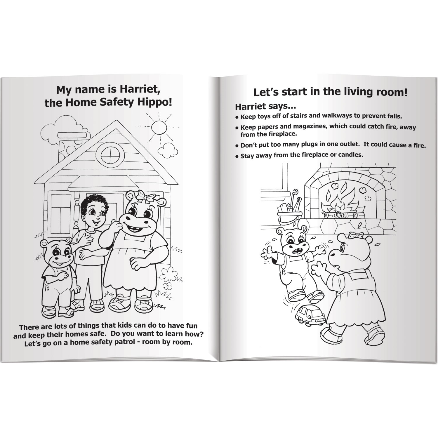 Coloring Book - Home Safety with Harriet the Hippo 2
