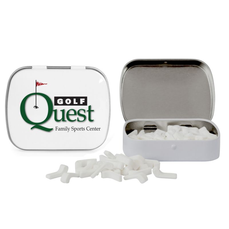 Domed Tin with Golf Club Shaped Mints 1