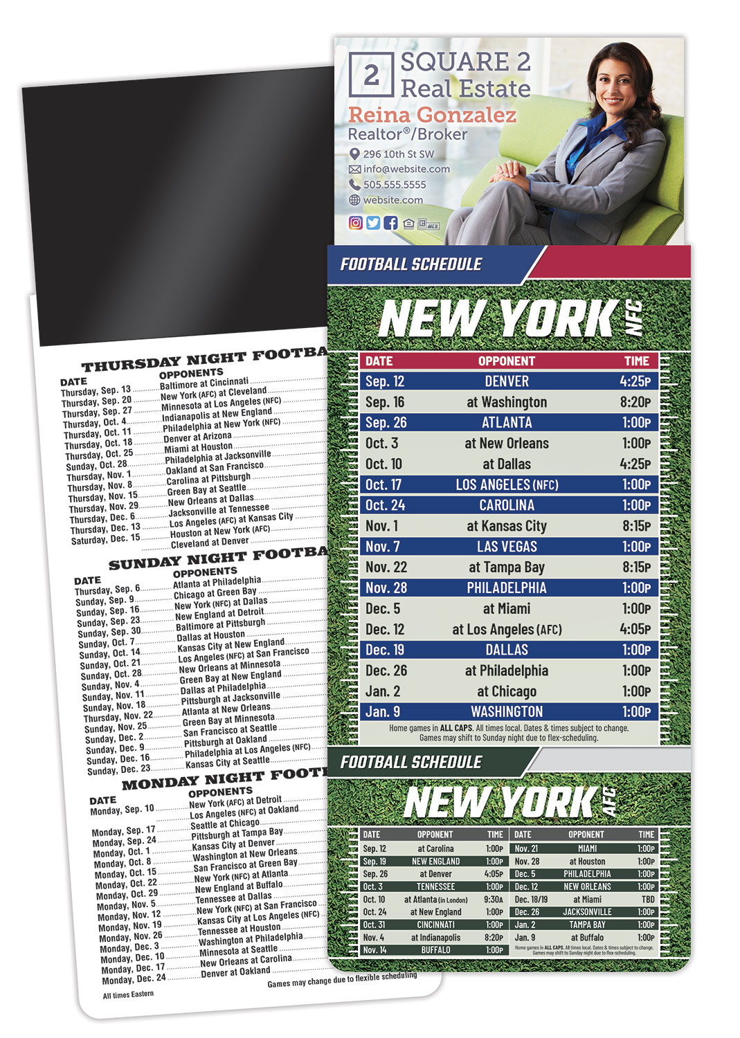 Magna-Card Business Card Magnet Football Schedules (3.5x9) 1