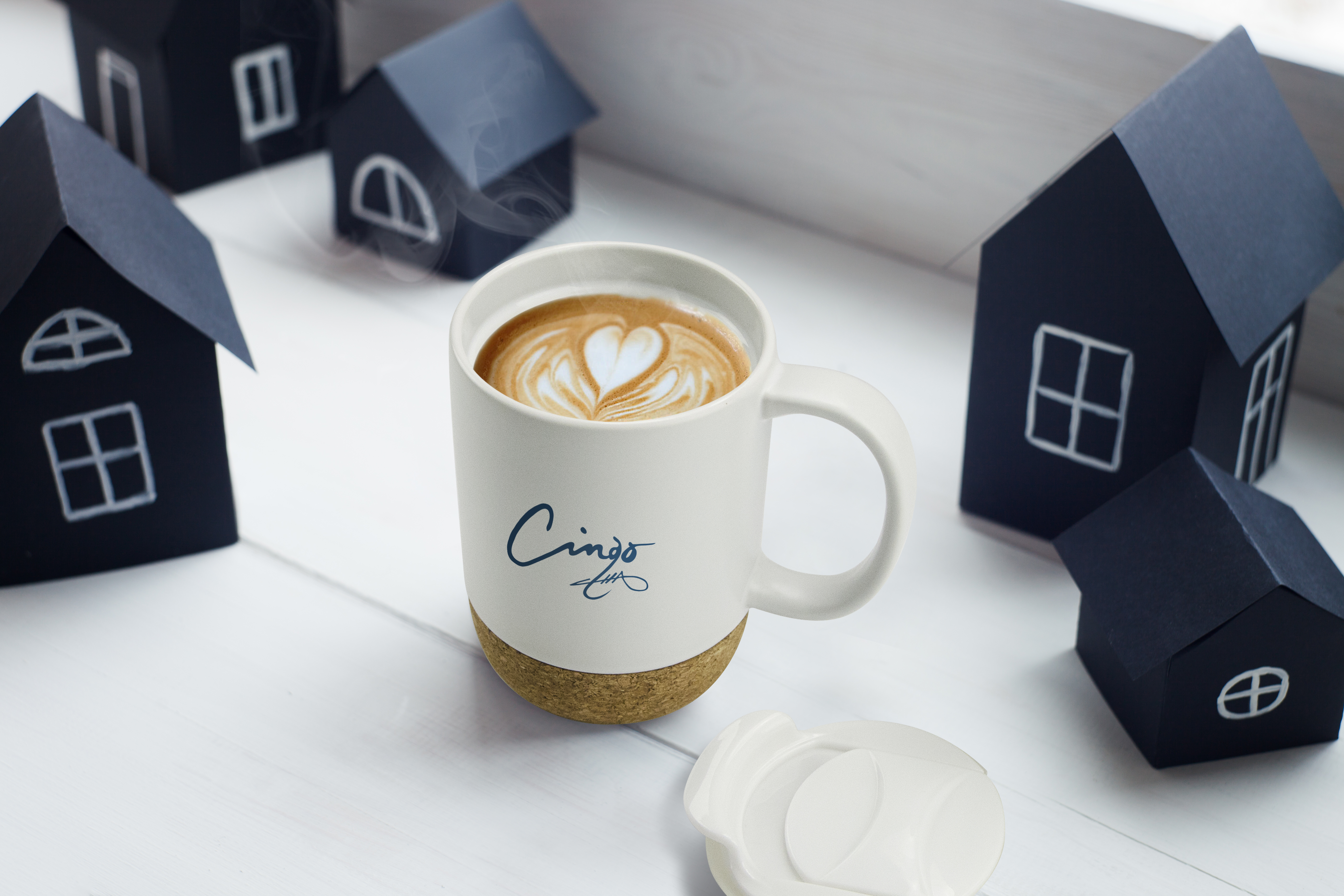 12 oz Asobu Cork Ceramic Coffee Mug 13