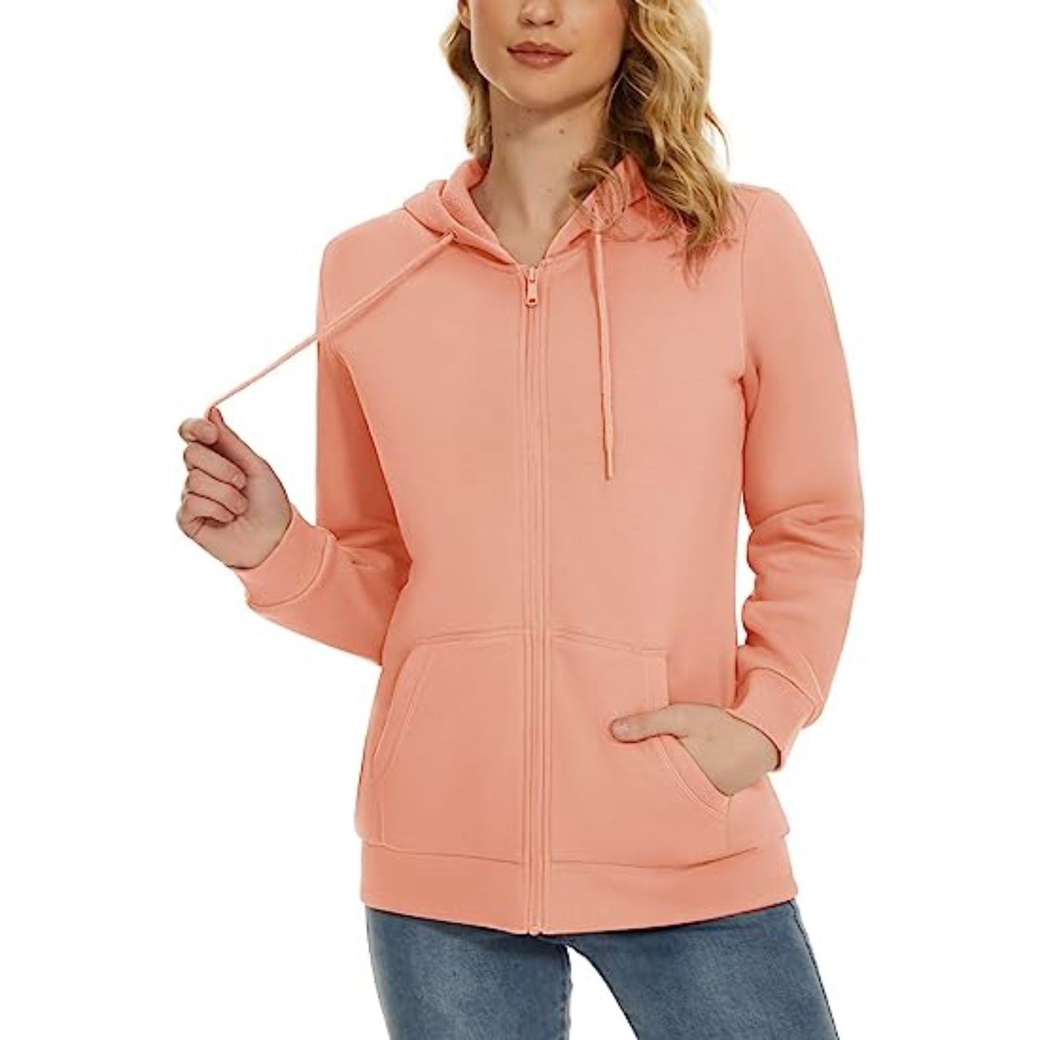 REPREVE® - Women's Recycled Zipper Hoodie w/ Kangaroo Pocket & Antibacterial 2