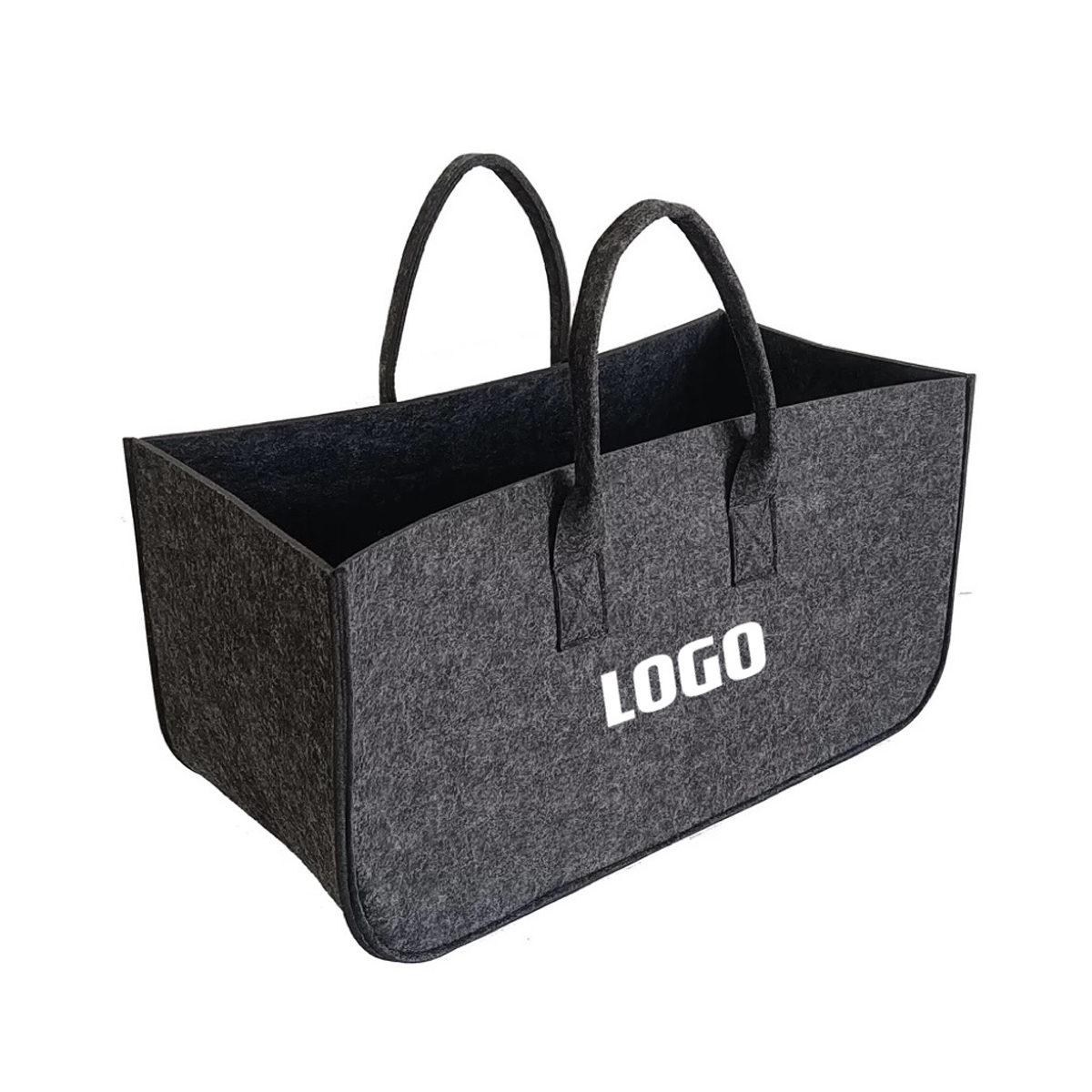 MOQ 10 pcs Large Felt Grocery Bag, custom tote bag with logo imprint 2