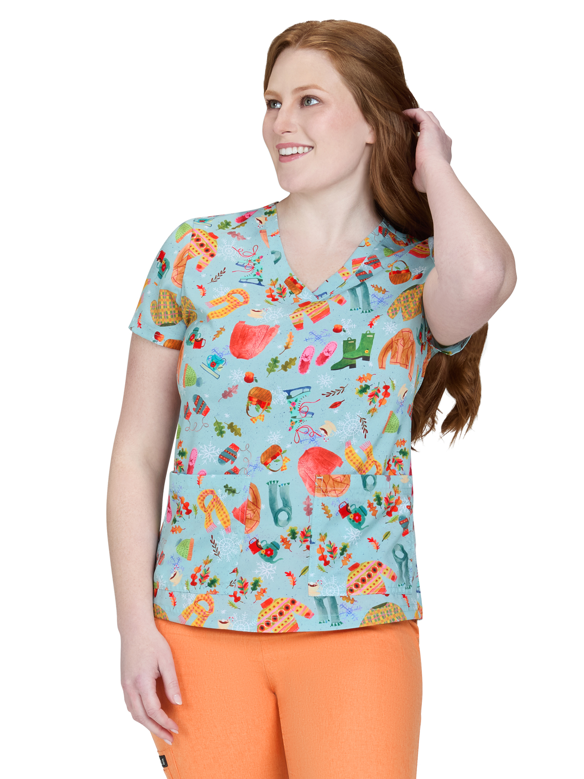 Artist Series - Women's Two-Pocket Print Top 13