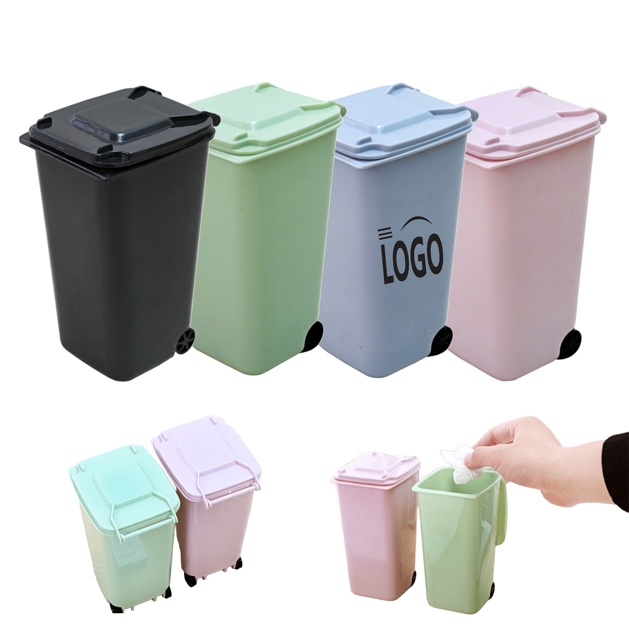 Personalized Desktop Trash Can Pen Holder 2