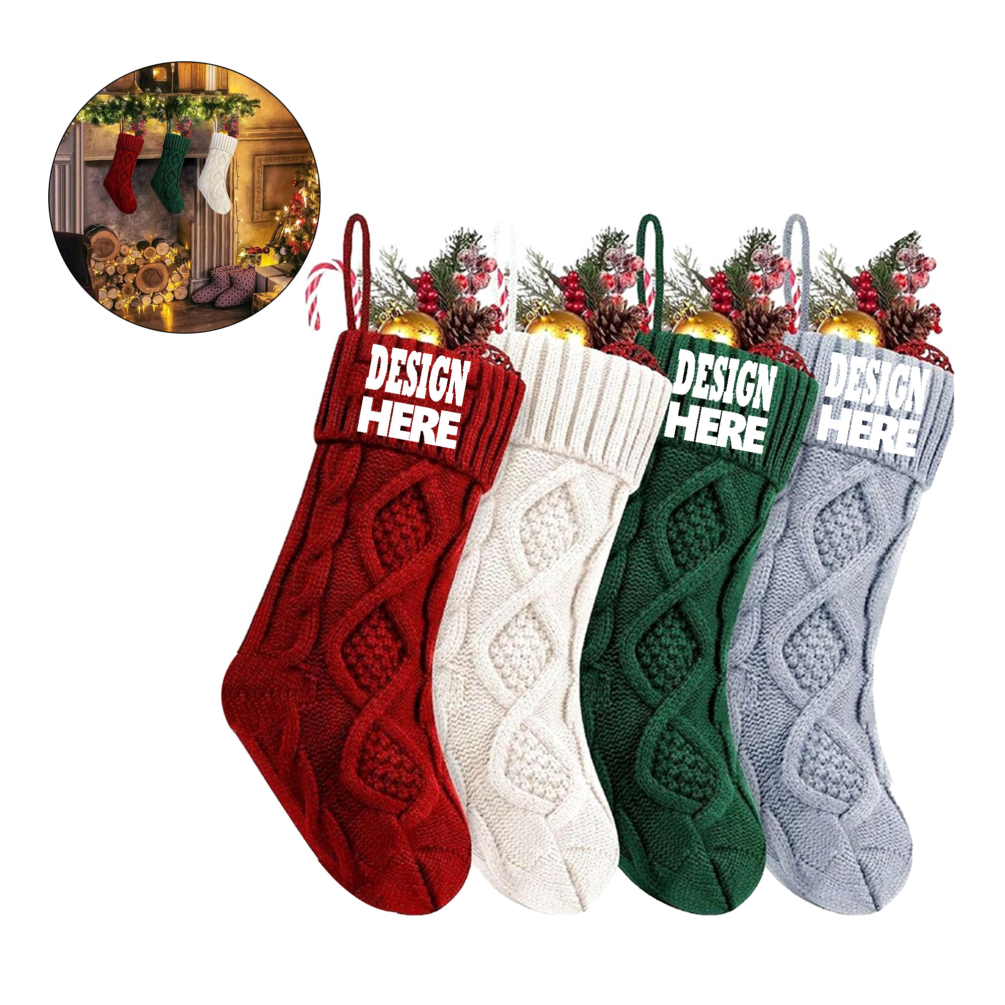 Holiday Decorative Knit Socks 2