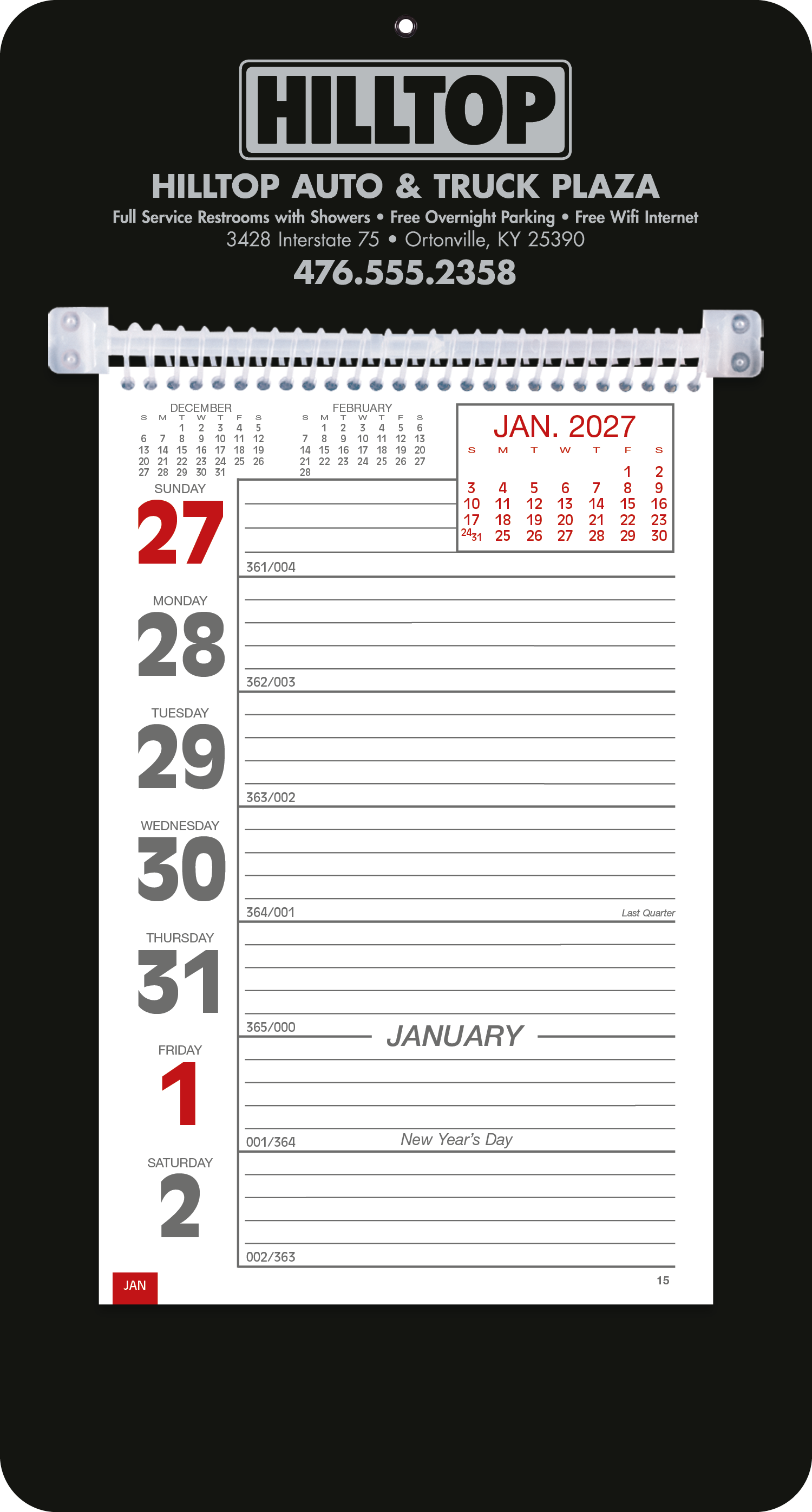Triumph® Calendars Weekly Memo Calendar 40