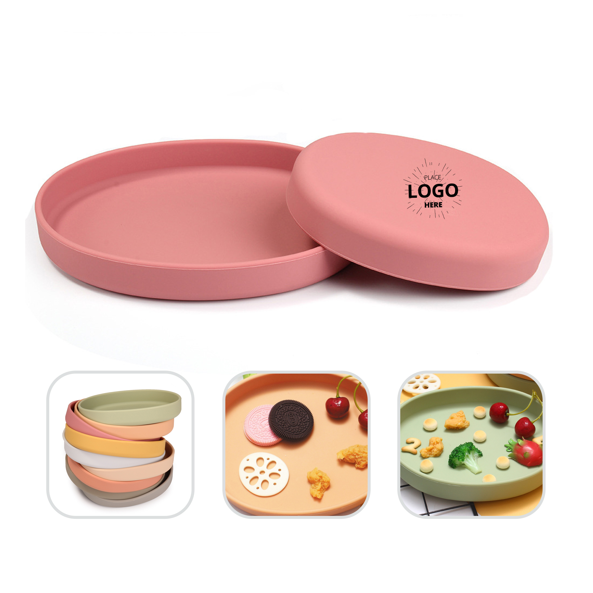 Round Silicone Kids Food Plate 2
