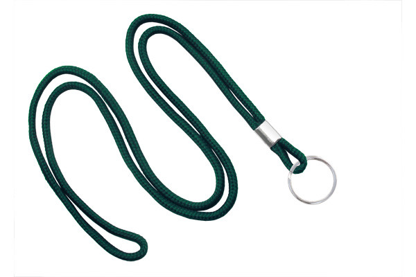 1/8" Blank Lanyard w/Split Ring (Forest Green) 1