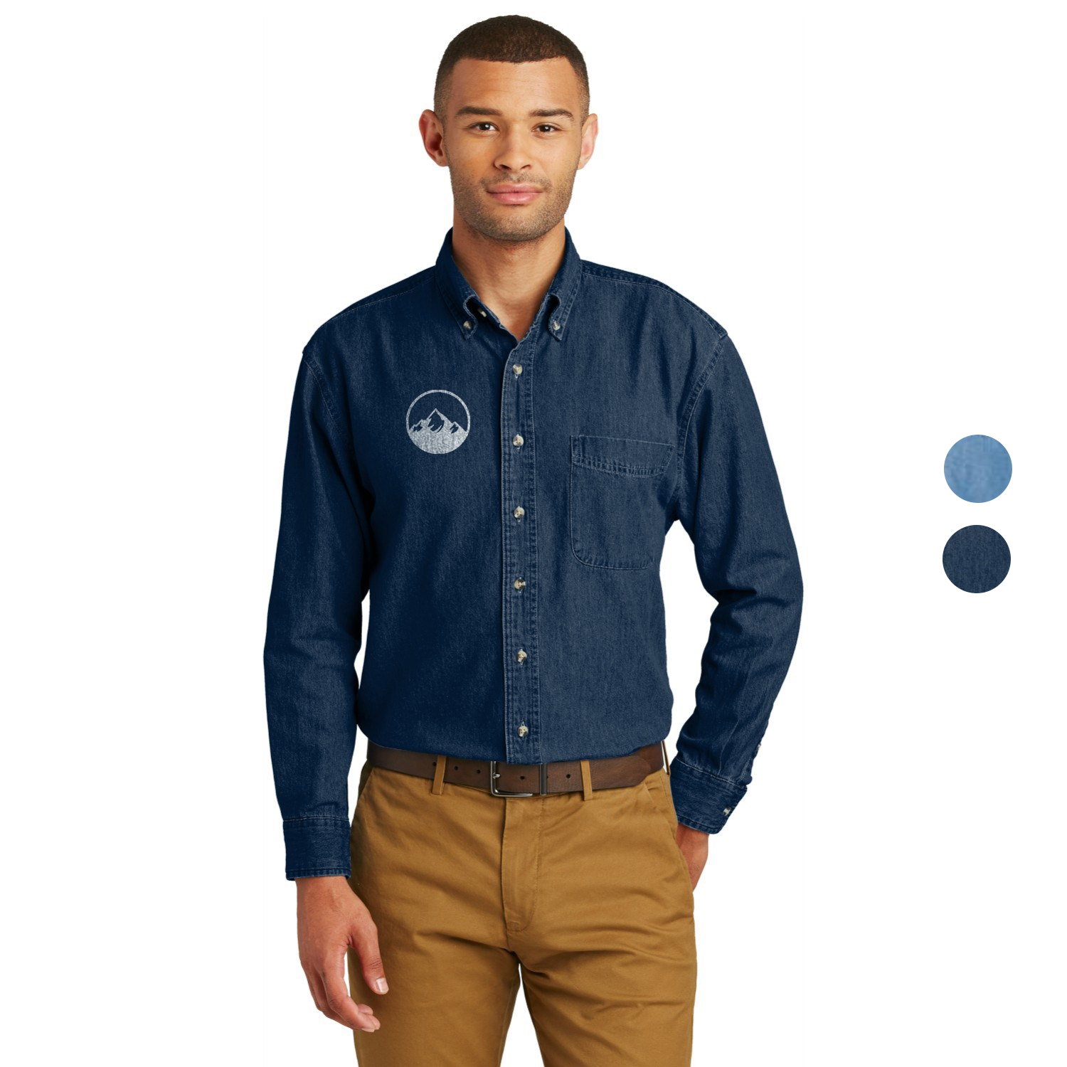Port & Company Long Sleeve Value Denim Shirts w/ 6.5 oz. 4