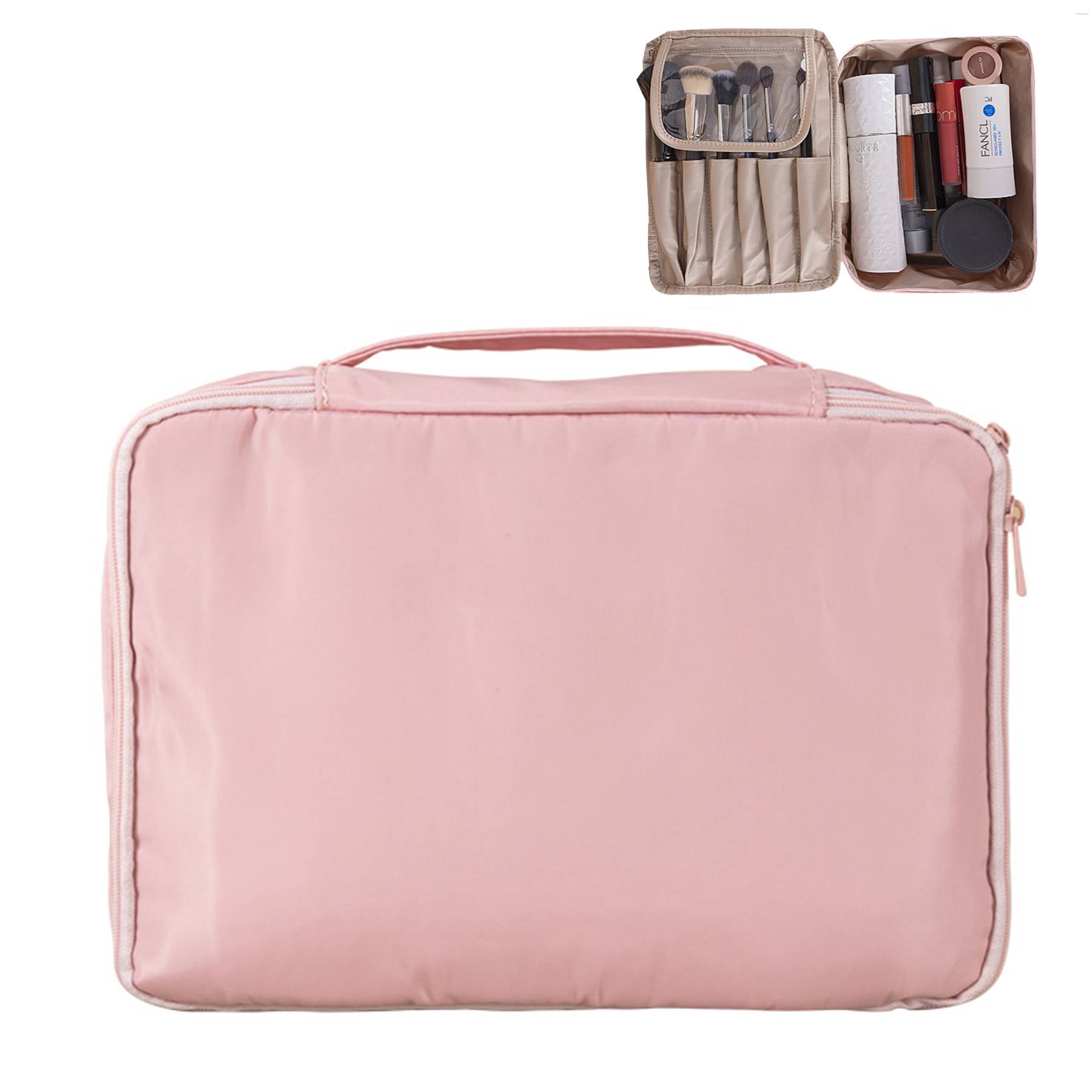 Polyester Waterproof travel makeup Cosmetic bag 2