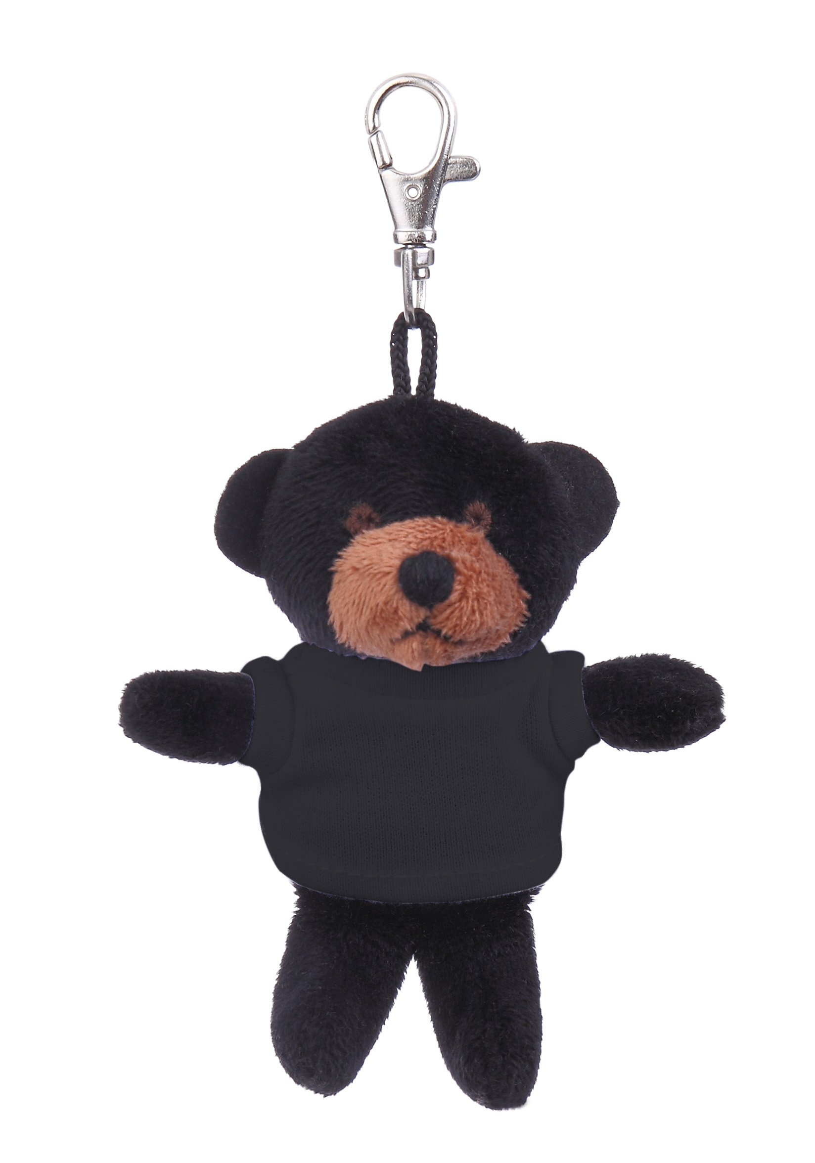 Soft Plush Black Bear Keychain with Tee 16