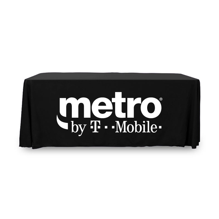 6 ft. Throw PolyKnit™ Table Cover (WHITE LOGO ONLY) 24
