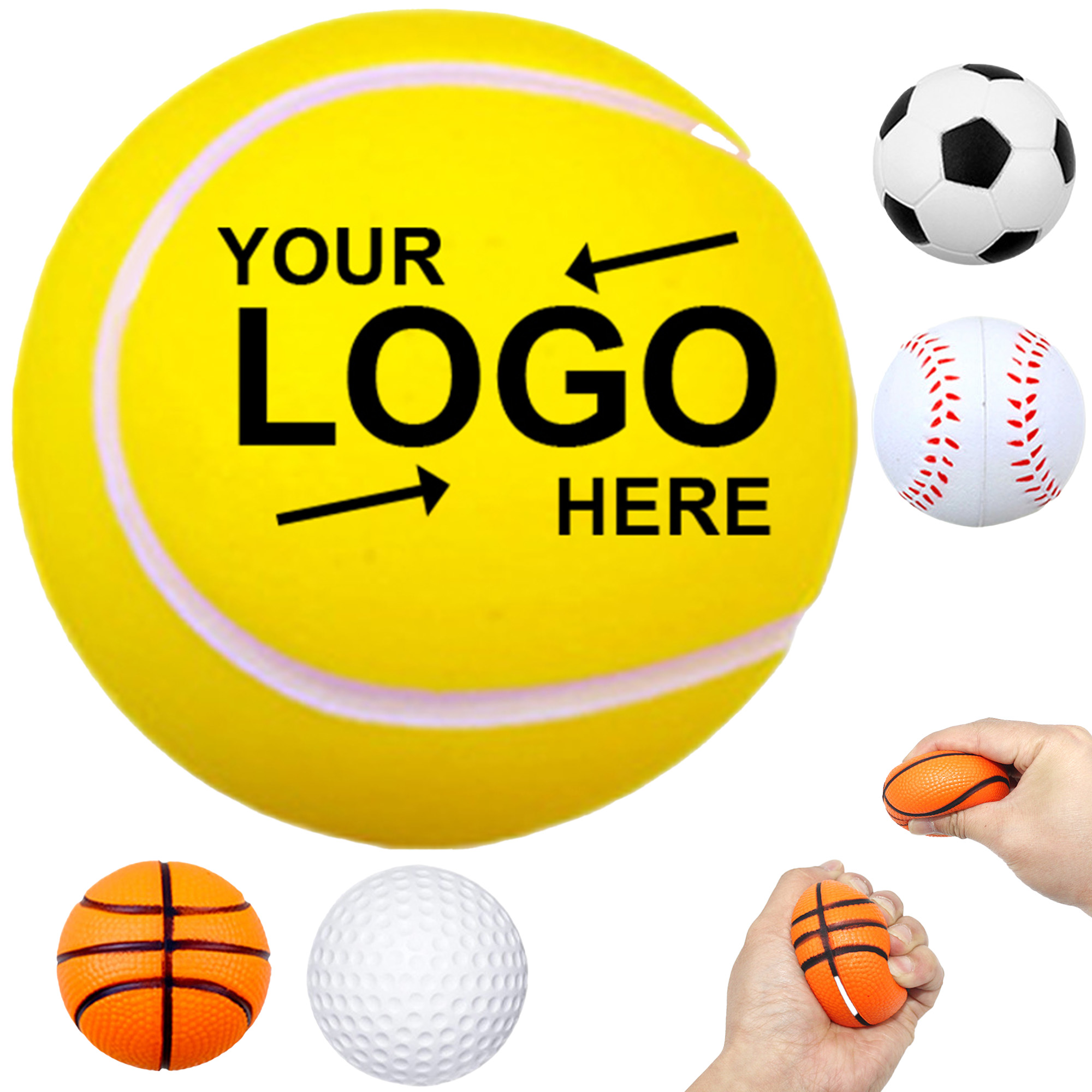 Multi Sport Ball Shaped PU Stress Relief Fidget Toy 3