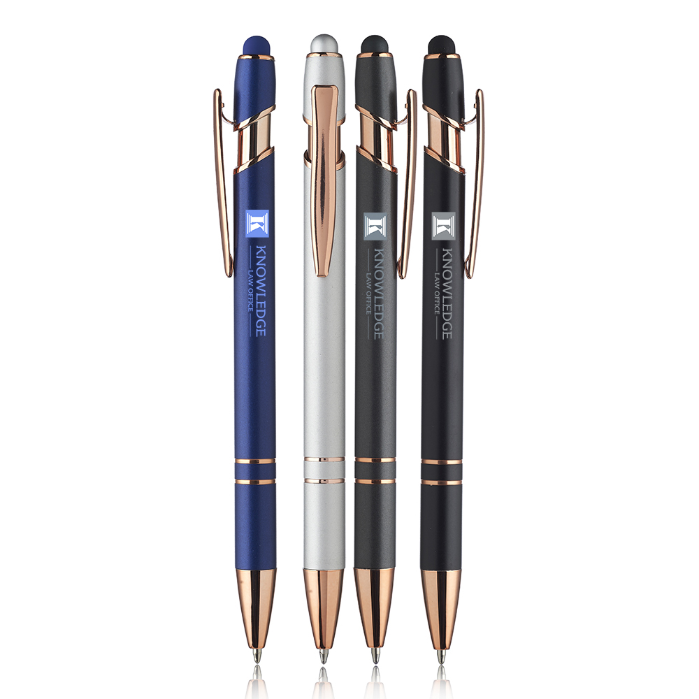 Metal Stylus Pen with Rose Gold Trim 7