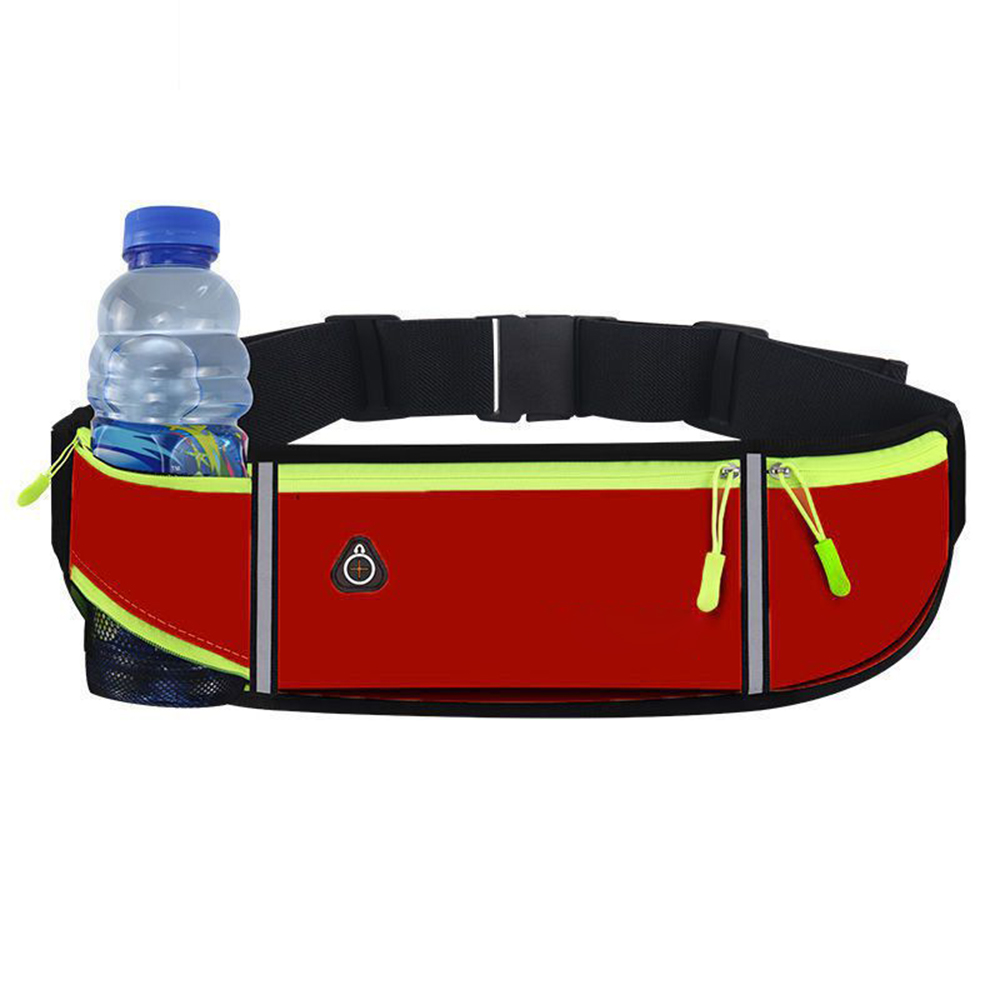 Multifunctional outdoor sports nylon fanny pack waist bag with water bottle pocket 4