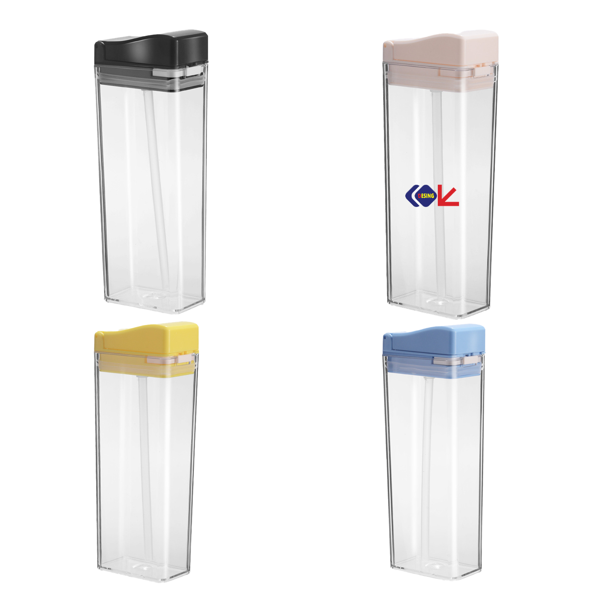 Portable PC Drink Cup with Straw Lid 3