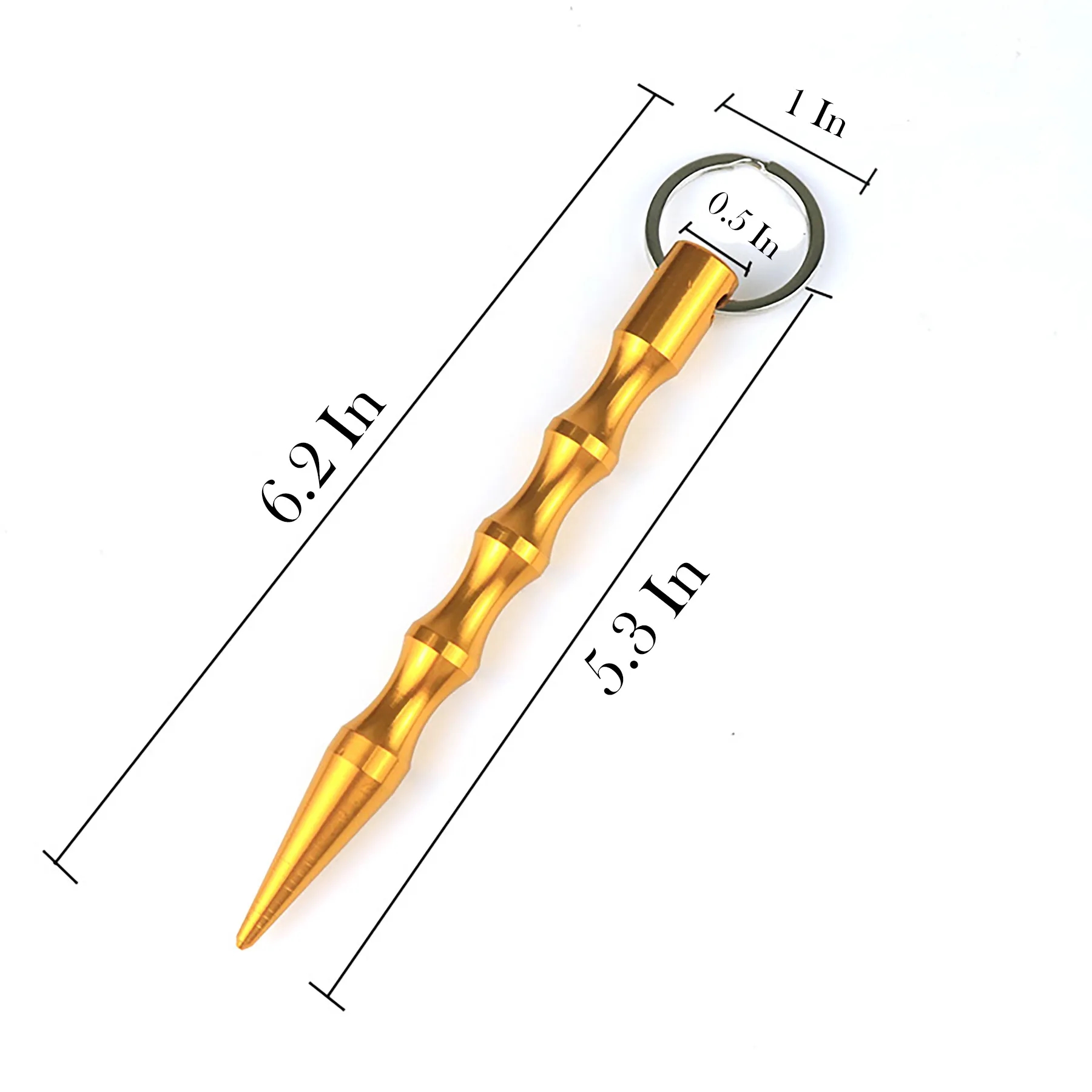 Aluminum Women's Self-Defense Pen Shaped Stick Keychain 8