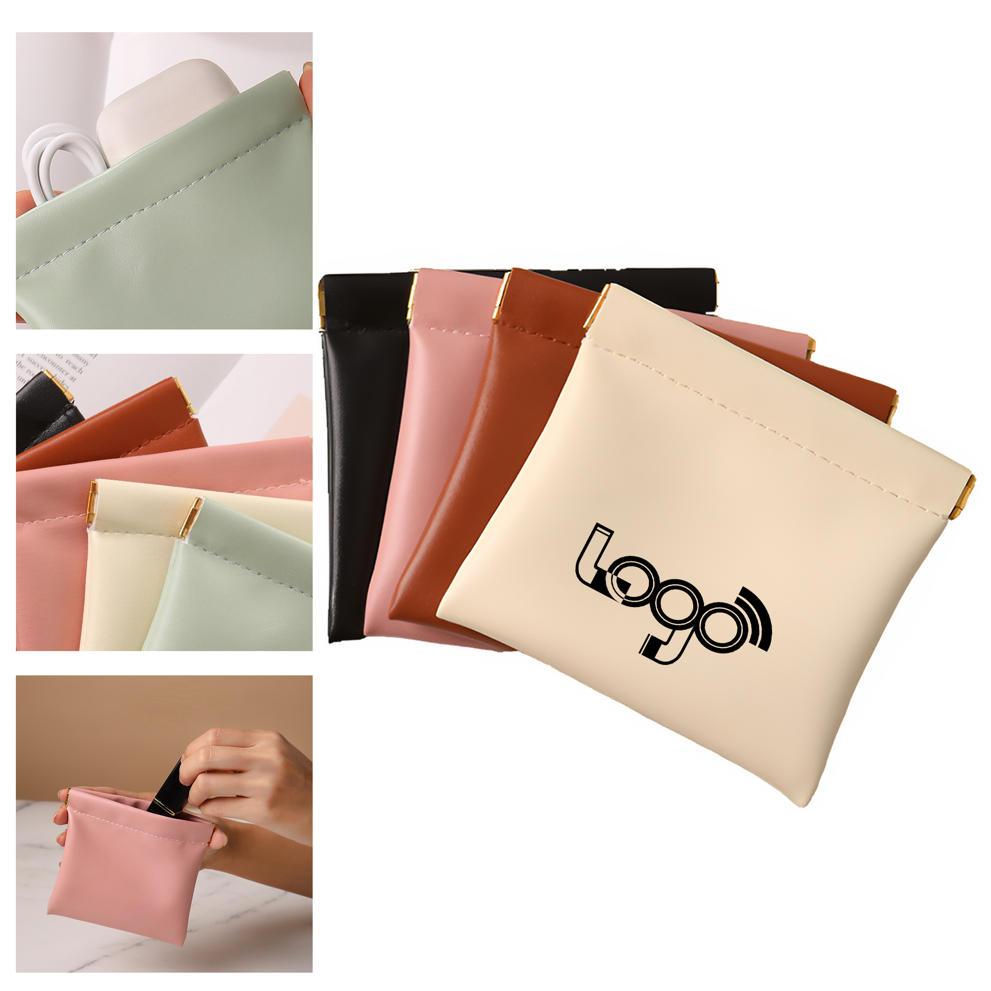 Minimalist PU Leather Accessory Pouch 2