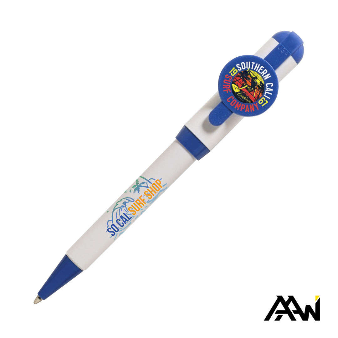 Jumbo VividPrint™ Billboard Twist White Pen - Colored Accent 1