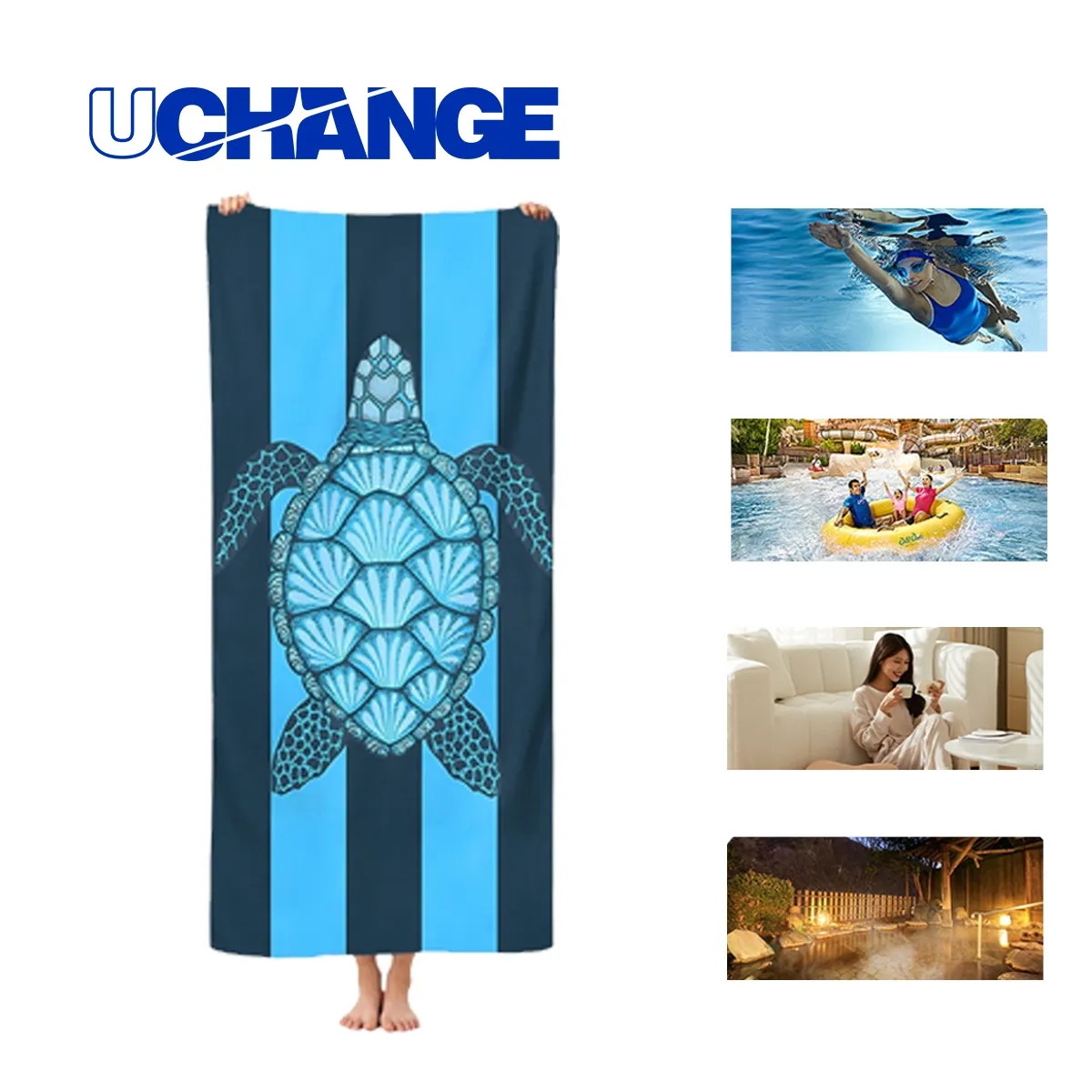 Custom Microfiber Beach Towel With Double Sided Print 12