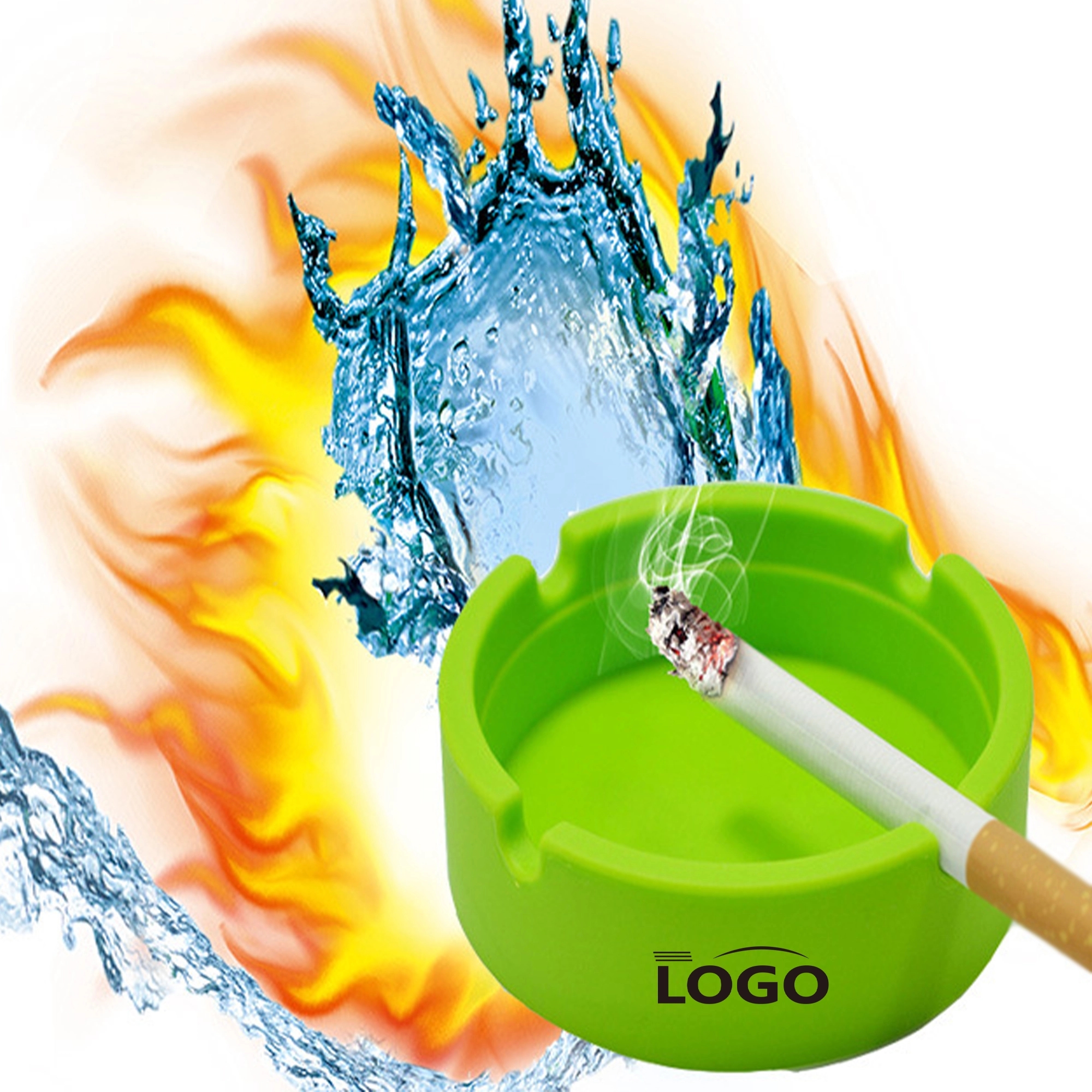 Silicone Round Ashtray MOQ 100pcs