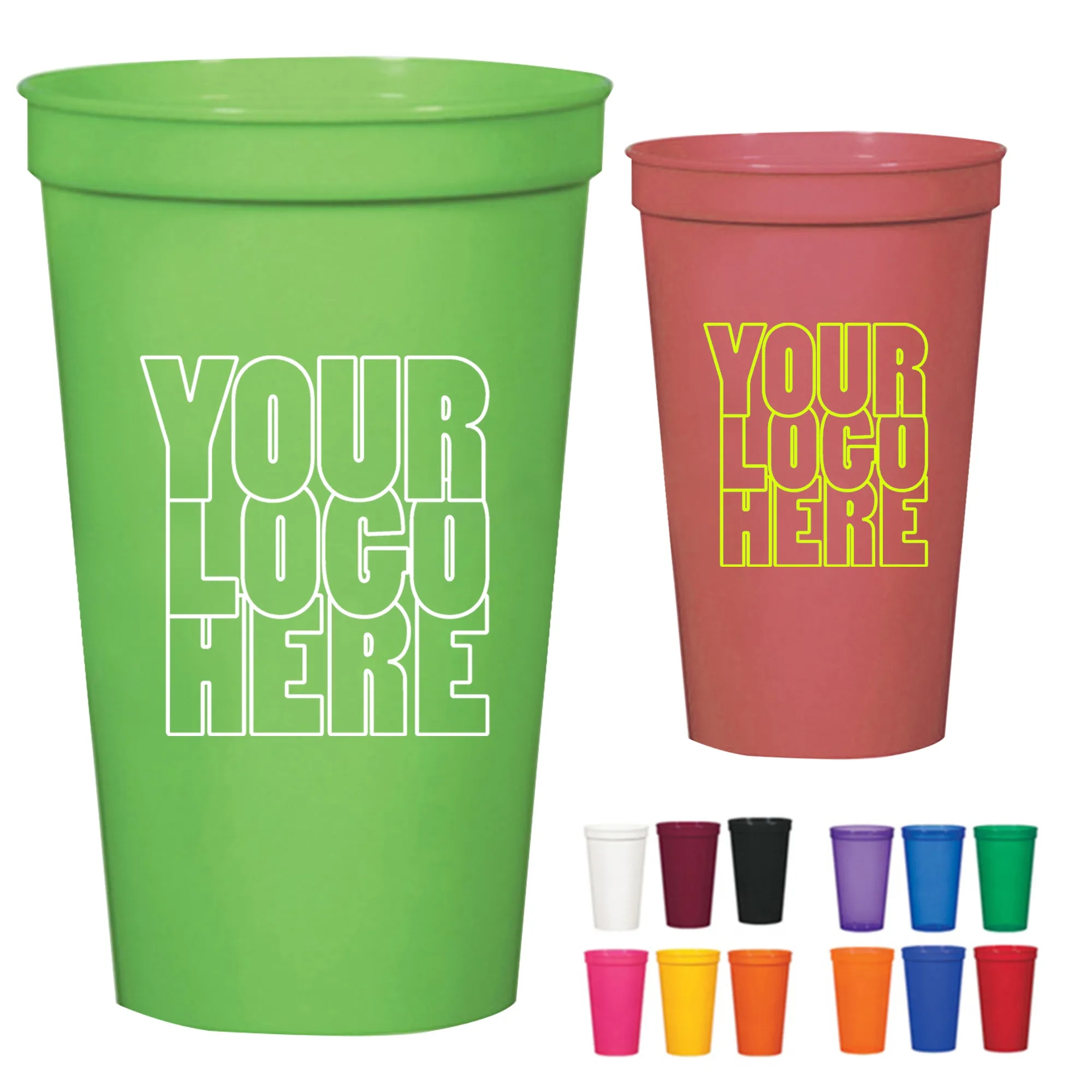 16 Oz Plastic Cheer Disposable Party Stadium Cup MOQ100pcs
