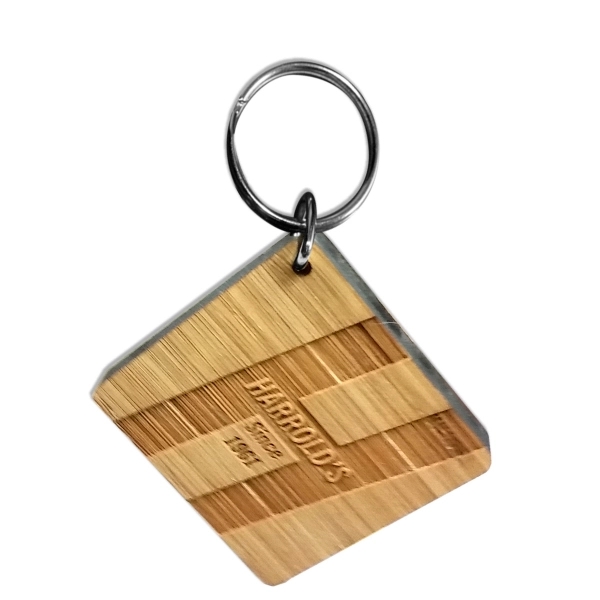 Custom Laser Etched Bamboo Keychain 9
