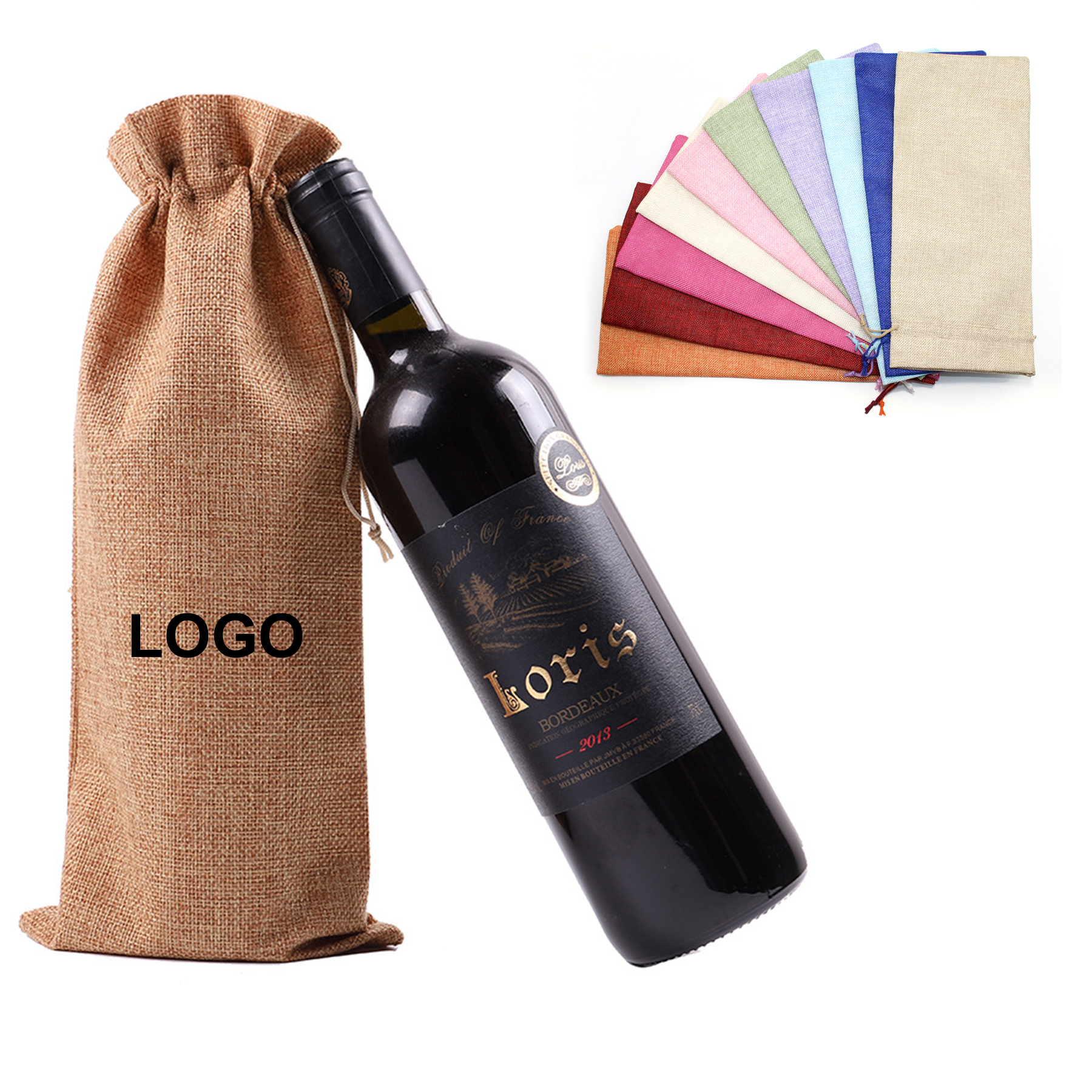 Burlap Wine Bags 1