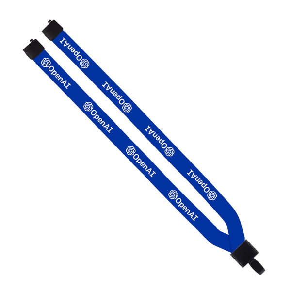 3/4" Polyester Lanyard with Non-Swivel Plastic Hook 188
