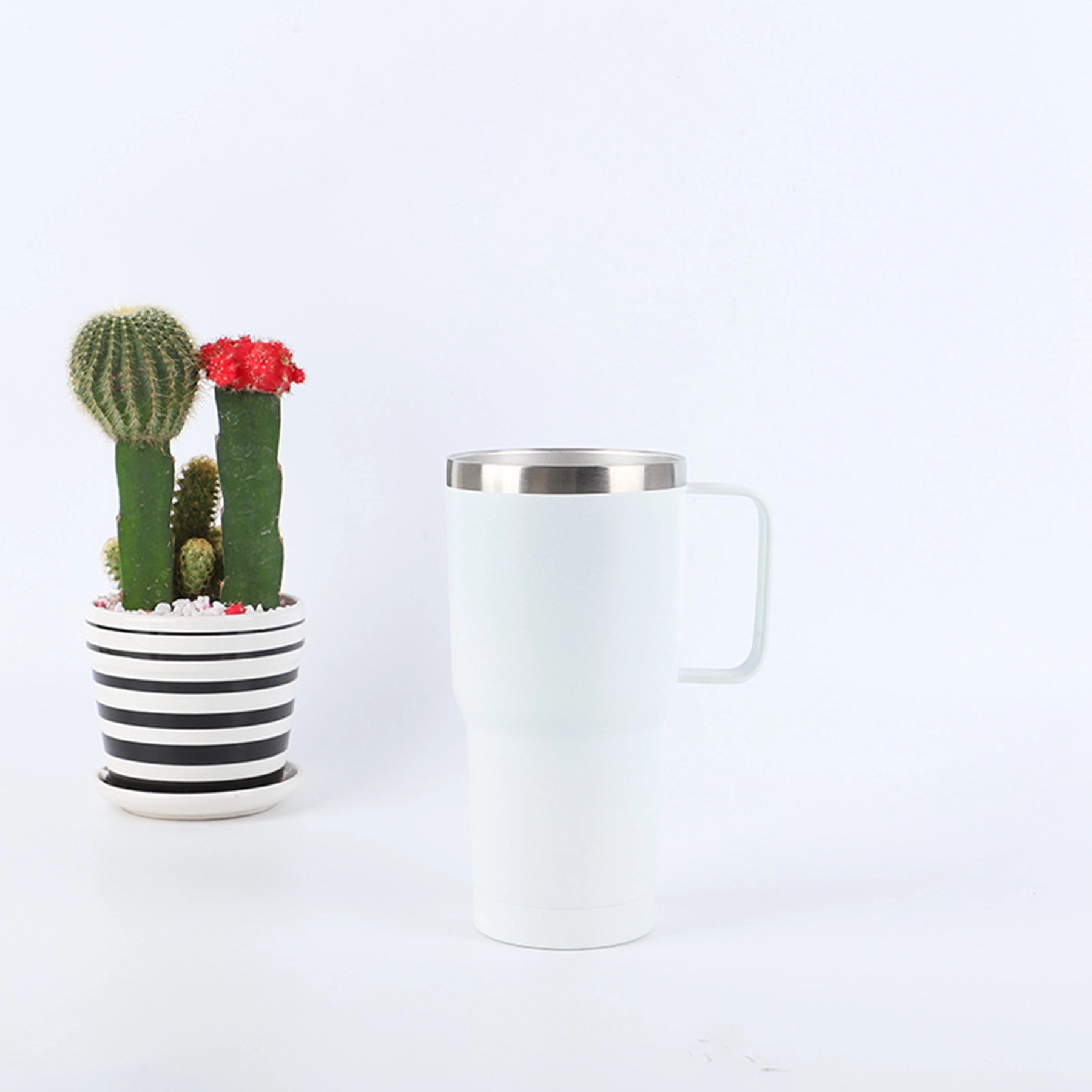 20 Oz. Stainless Steel Double Wall Tumbler With Handle 6