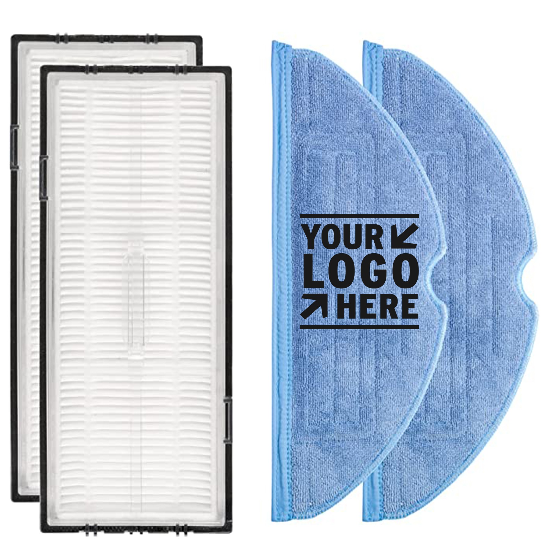Vacuum Mop Cloth Pads and Vacuum Filters Replacement kit 2