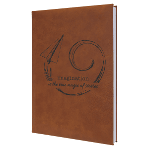 7" X 9 3/4" Laserable Leatherette Journal-Lined Notepad 11