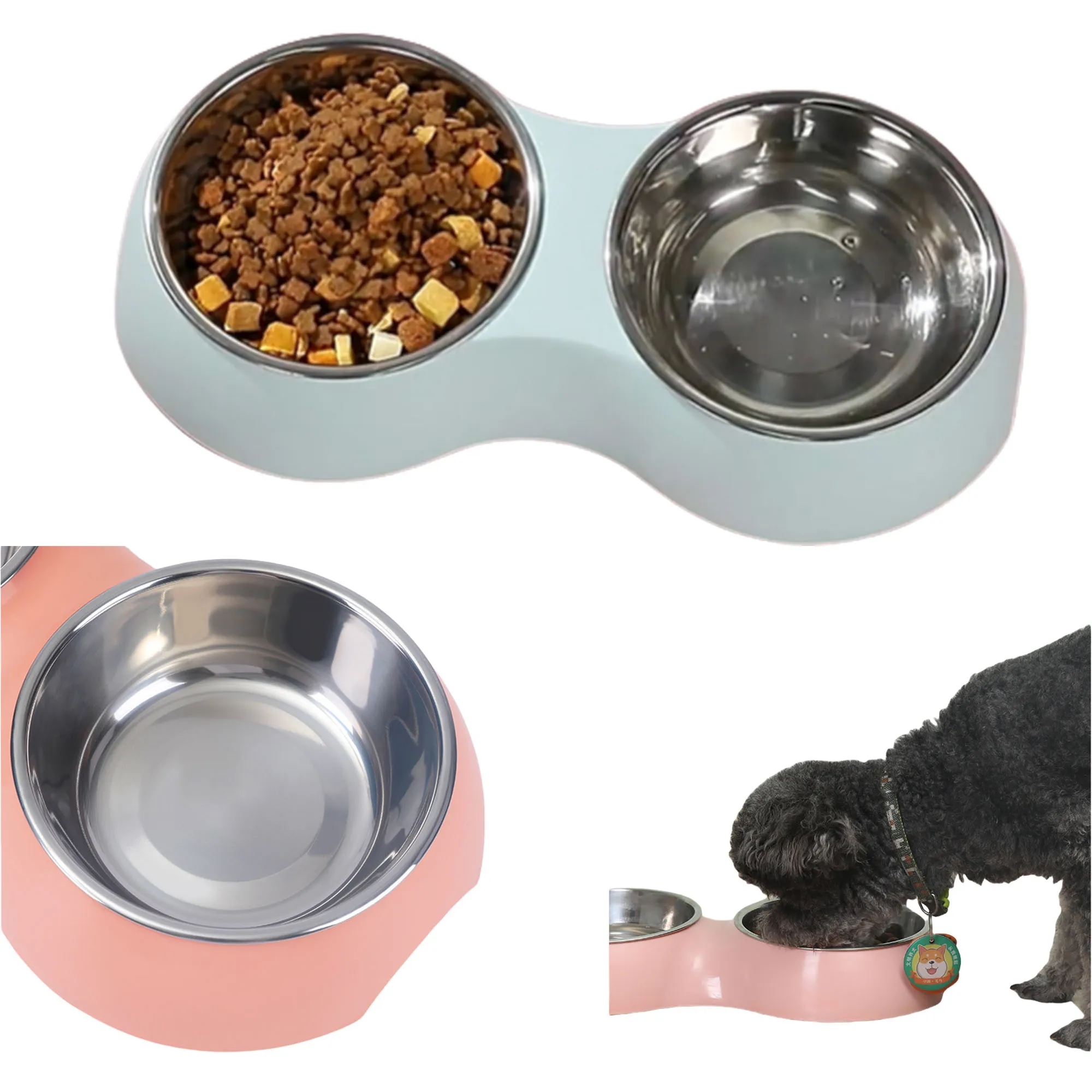 Double Dog Water and Food Bowls 6