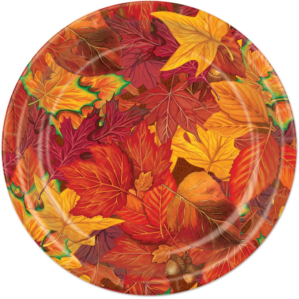 Fall Leaf Plates - 9" 8 Pk 2