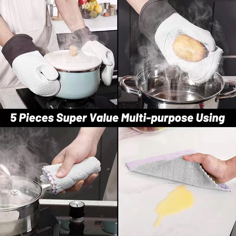 Kitchen Silicone Oven Mitts 1