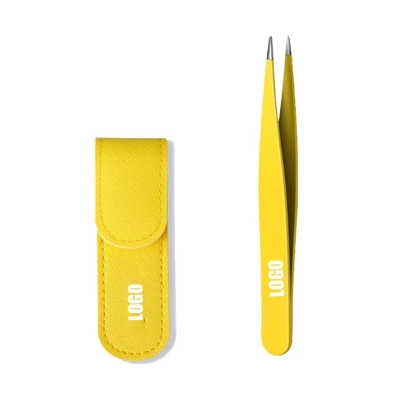 Stainless Steel Beard Tweezers With PU Case 1 Pack 9