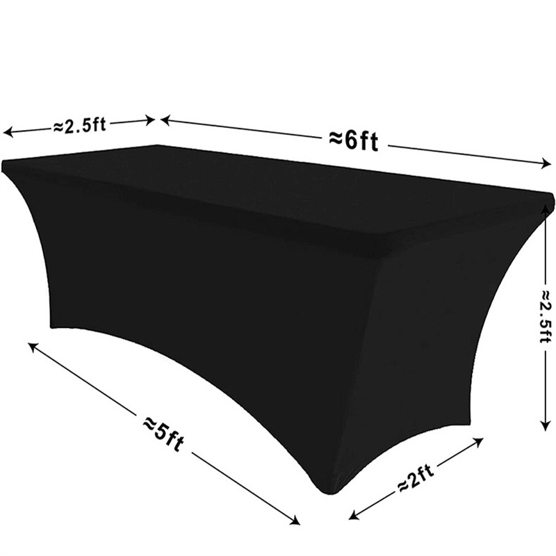 Premium 6' Stretch Table Cloth 3-Sided 3