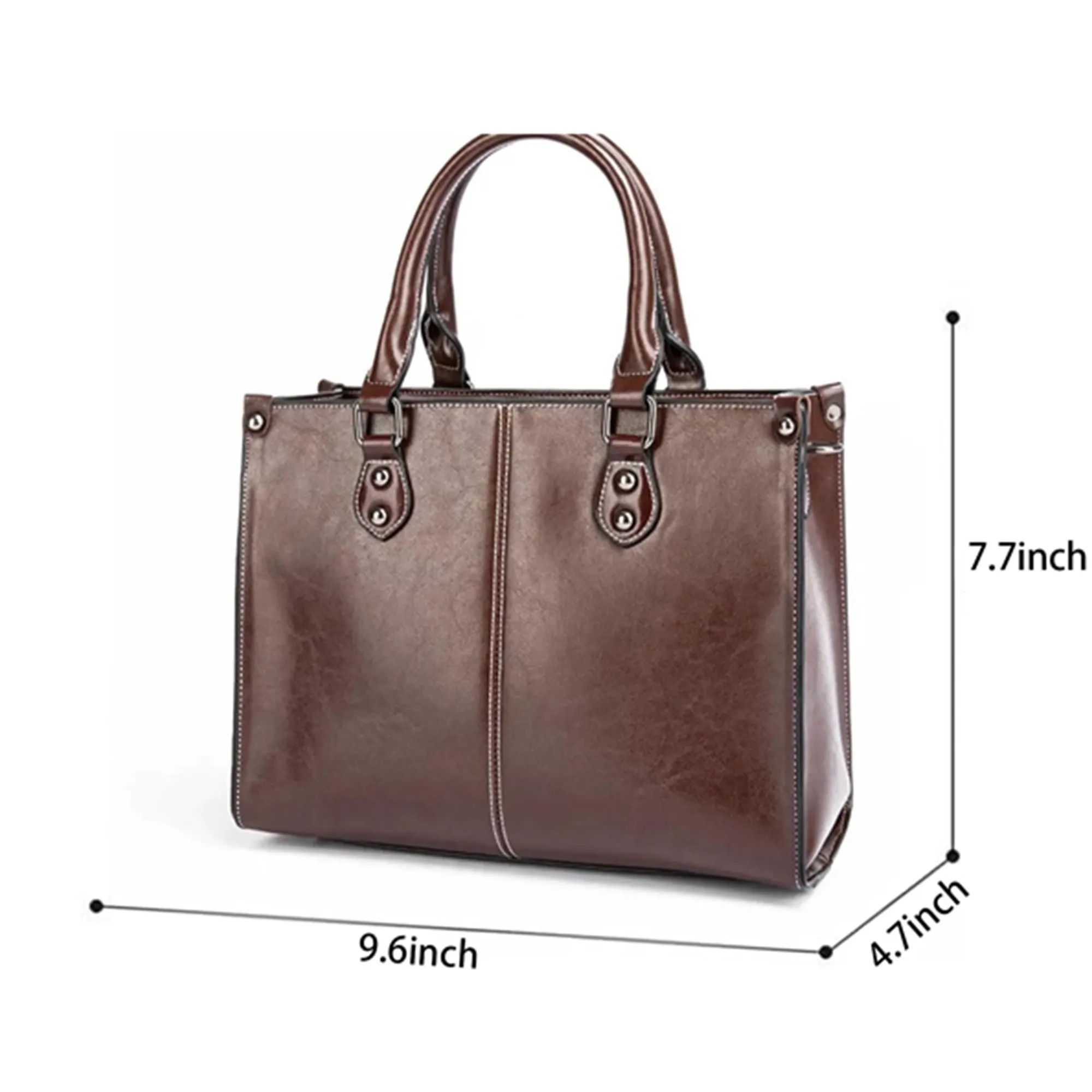 Vintage Vegan Leather Women's Laptop Bag 1