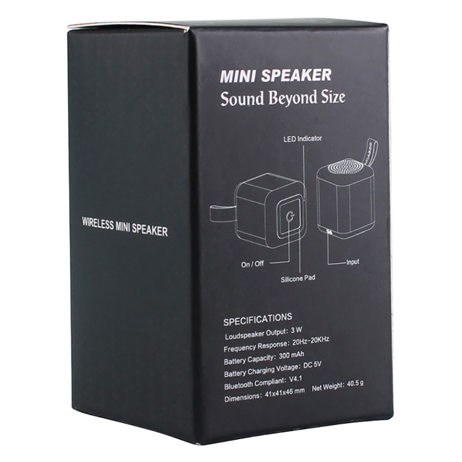 SonicWave Mini Cube Bluetooth® Speaker with Light-Up Logo 5