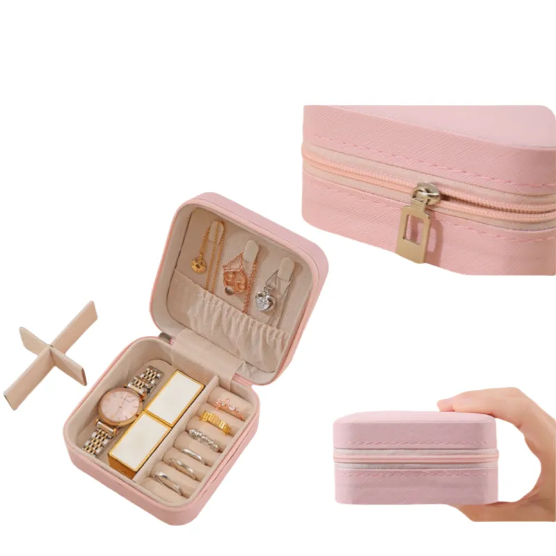 PU Zipper Jewelry Storage Box 8