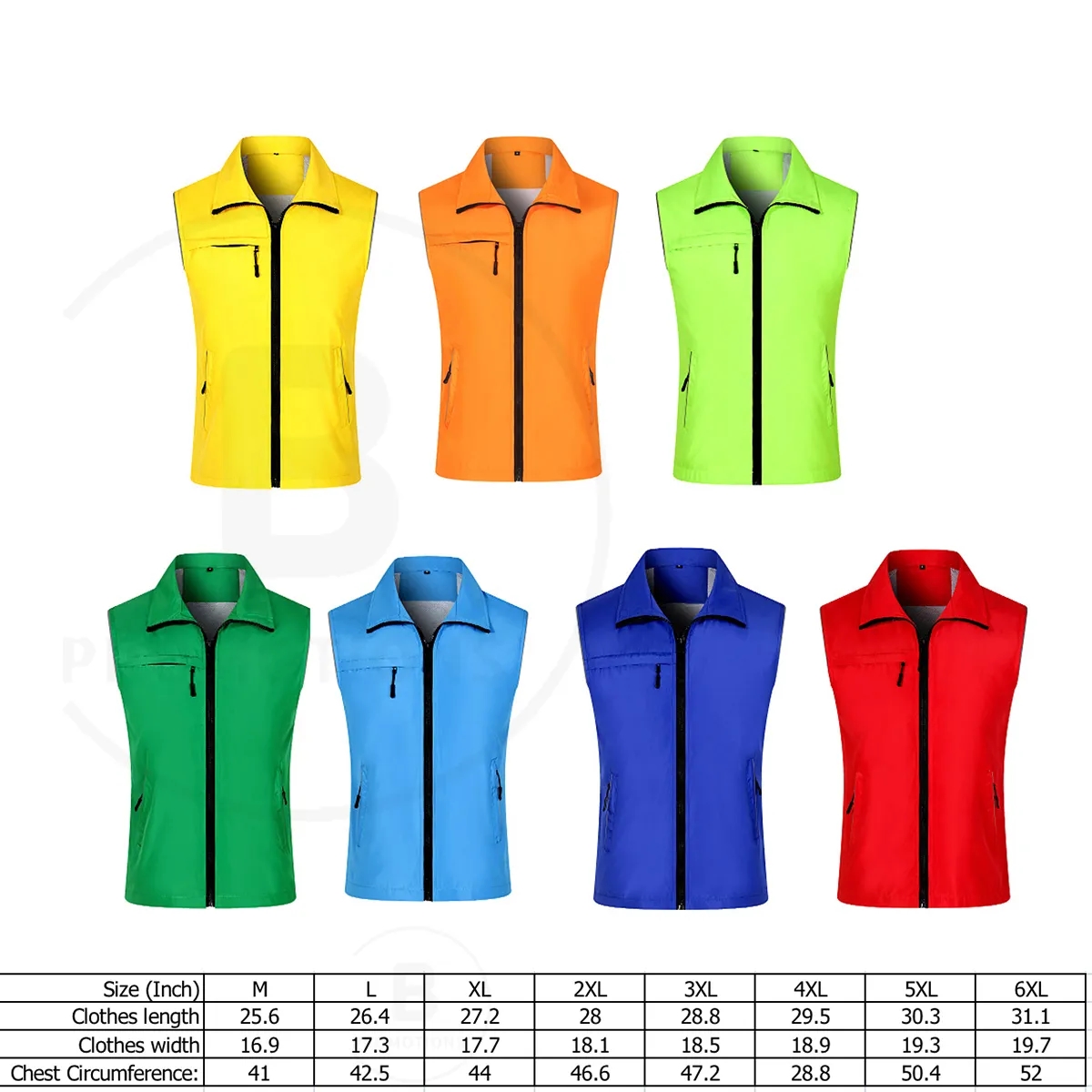 Custom Polyester Work Vest With Mesh Lining 4