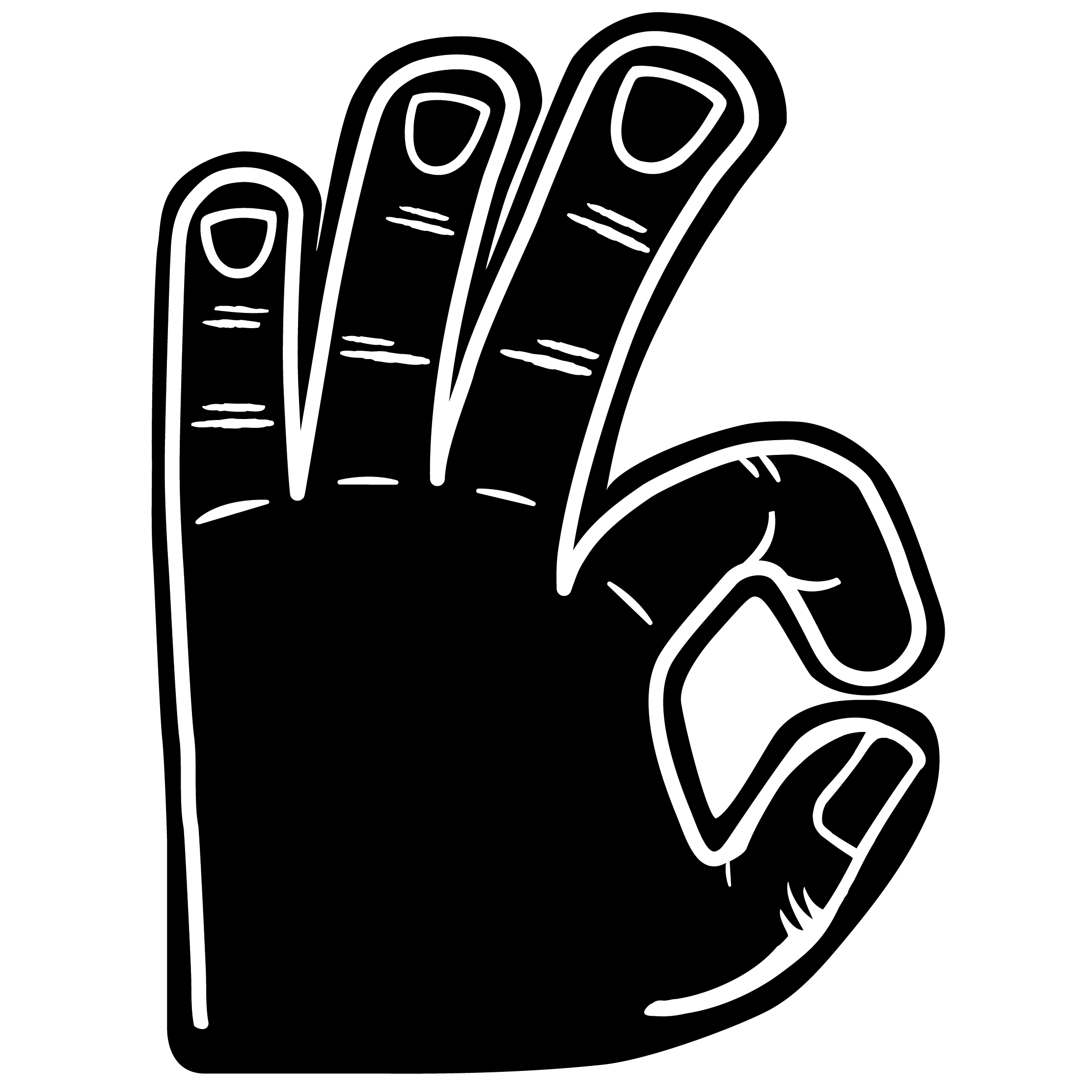 Basketball 3 Point Hand 23