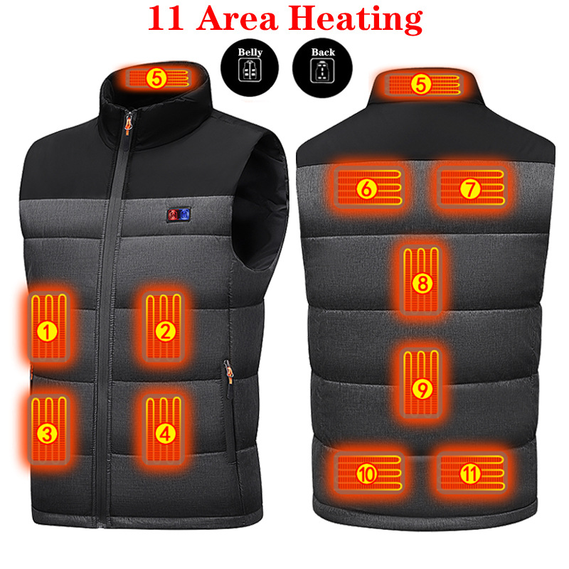 11 Areas Heated Vest w/ Two Button 3