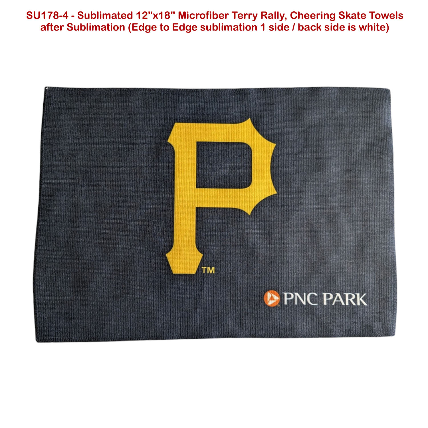 24 Hr Express Ship - Colored Microfiber Dri-Lite Terry Rally, Sports, Skate Towel, 12x18, sublimated 14