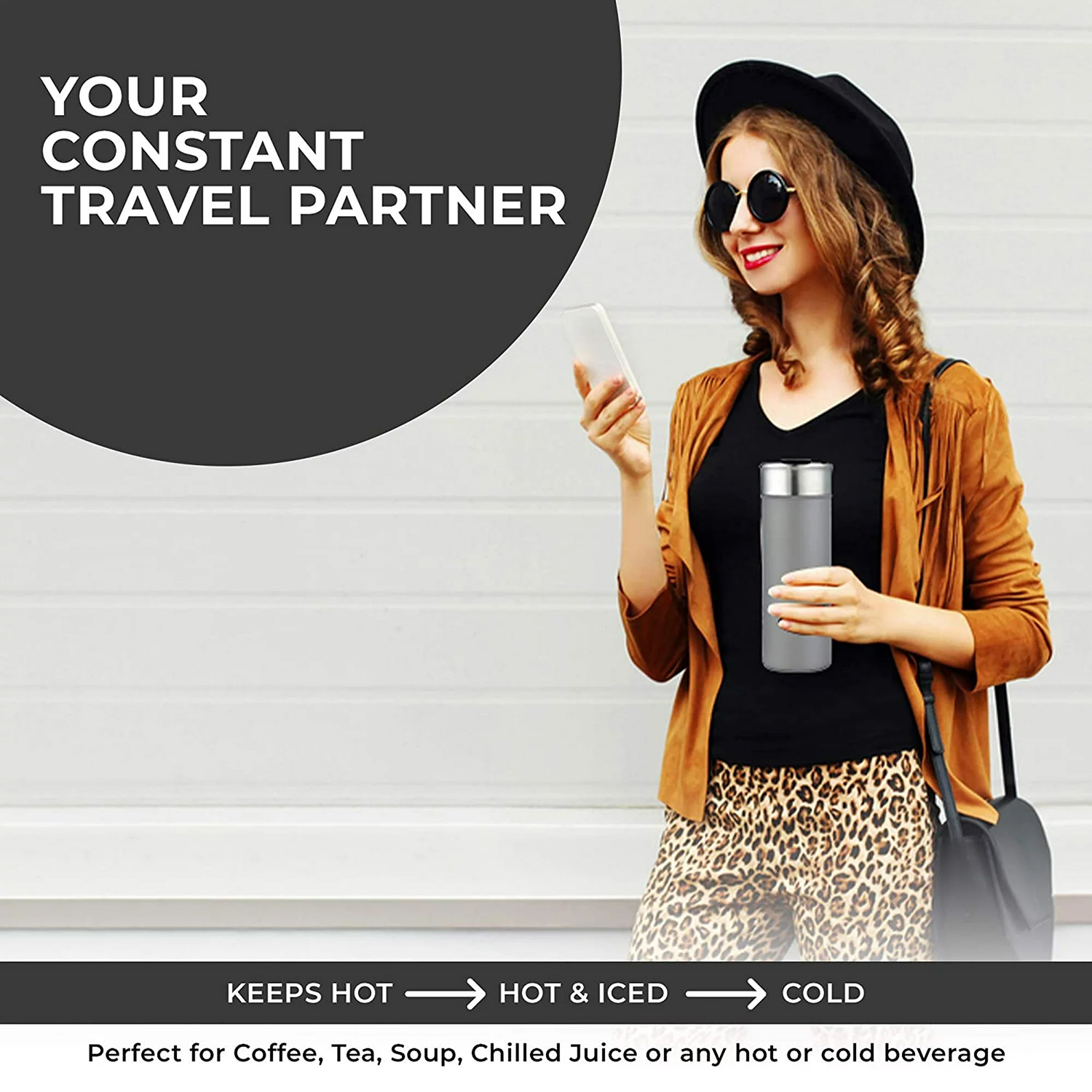 Articfire Double Wall Stainless Steel 18Oz Tumbler with Flip Lid 12