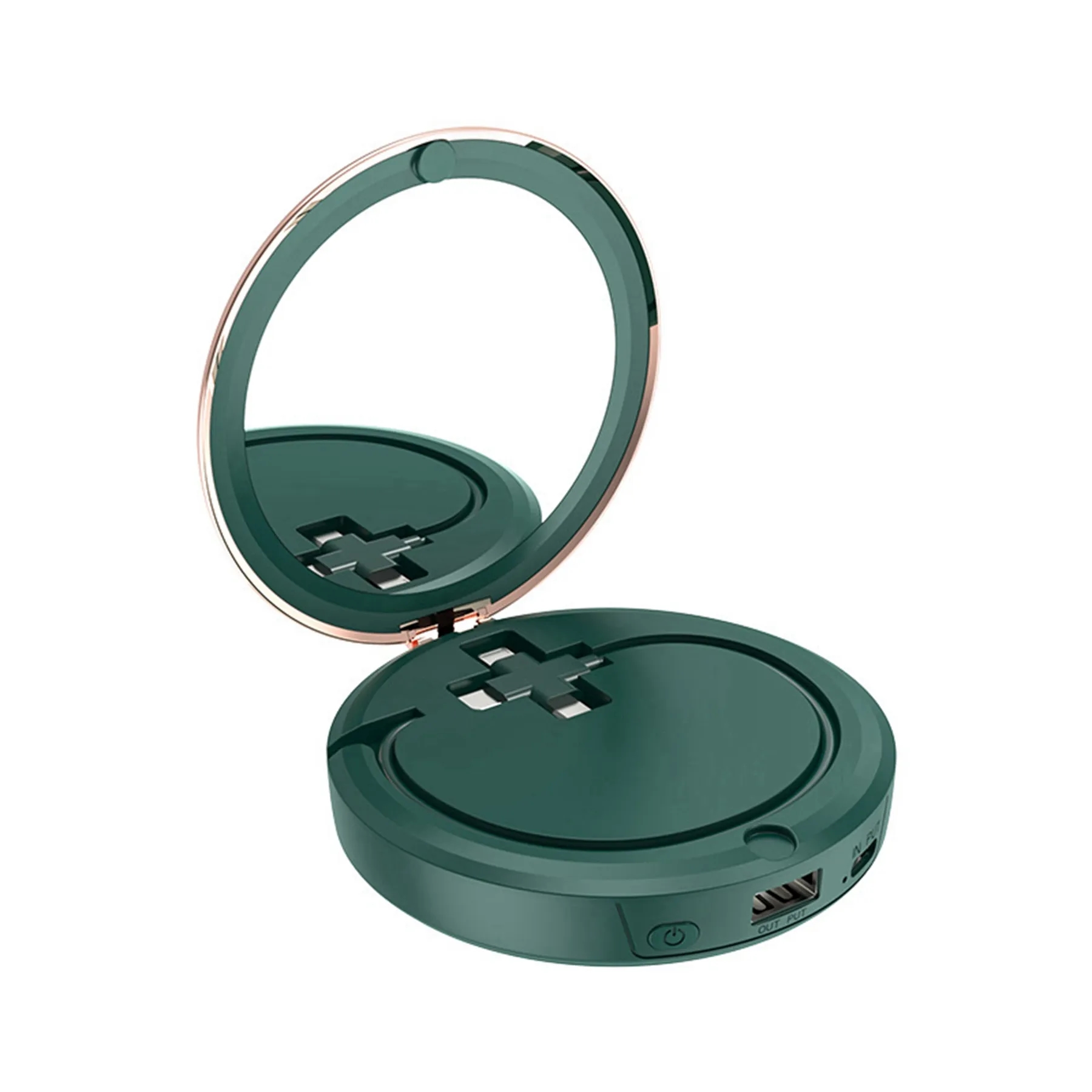4000 mAh 3 in 1 Makeup Mirror Hand Warmer Power Bank 11