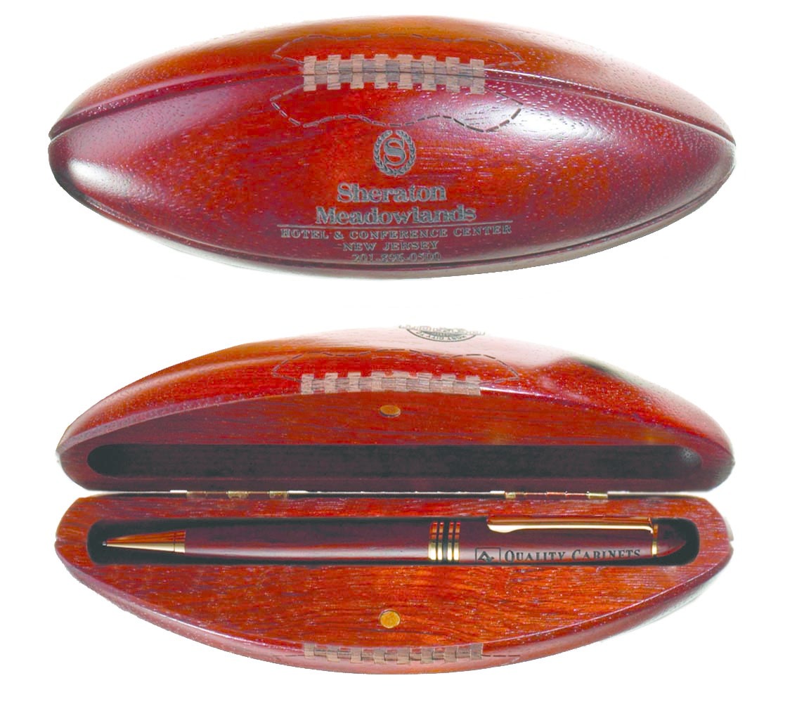 Rosewood Pen in Solid Rosewood Football Box