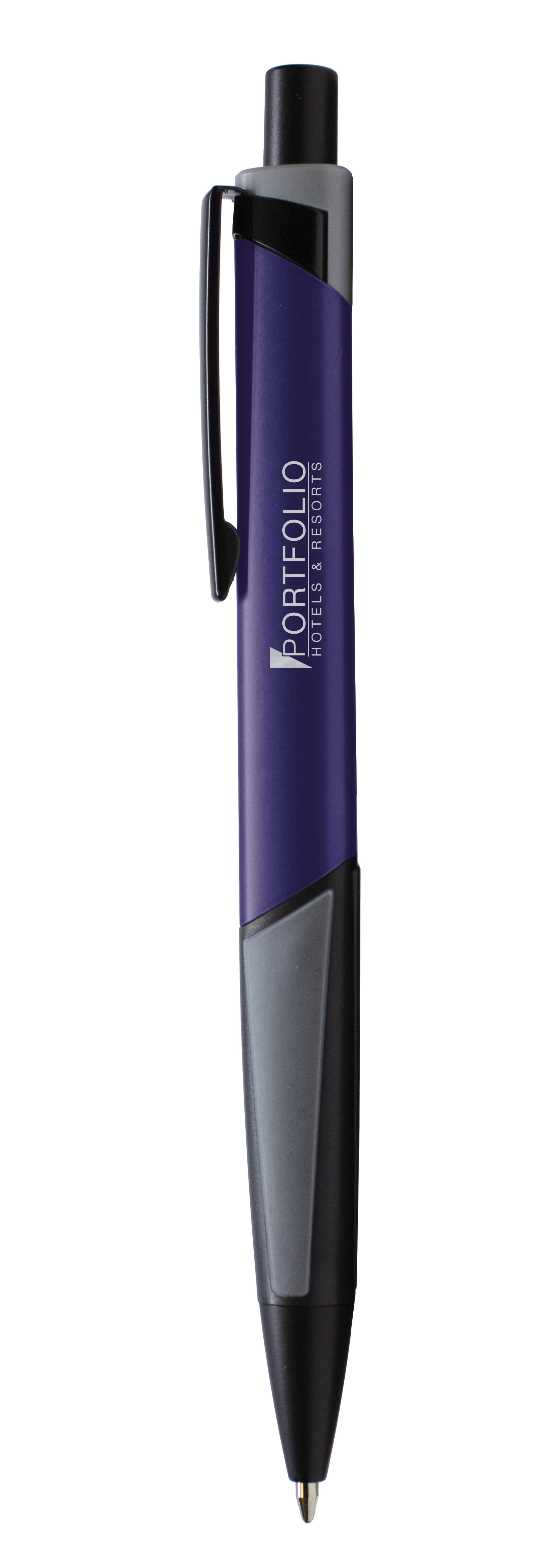 Metal Triangular Retractable Ballpoint Pen with Finger Grip 4